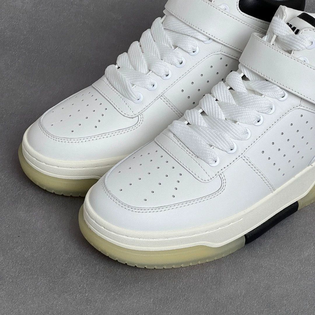 Amiri AMIRI White Leather High Top Sneakers Size US 7 / EU 40 - 4 Thumbnail