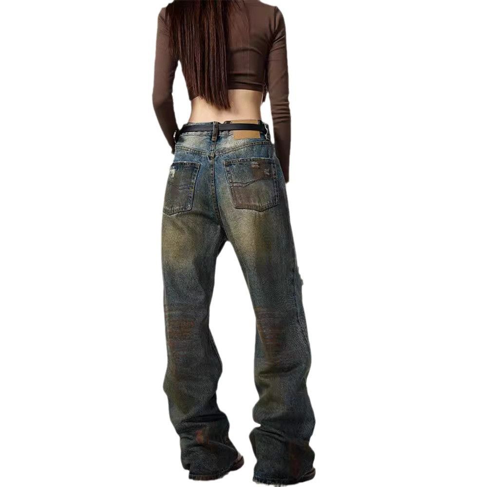 Japanese Brand × Jean Straight leg wide leg ripped jeans Size US 32 / EU 48 - 4 Thumbnail