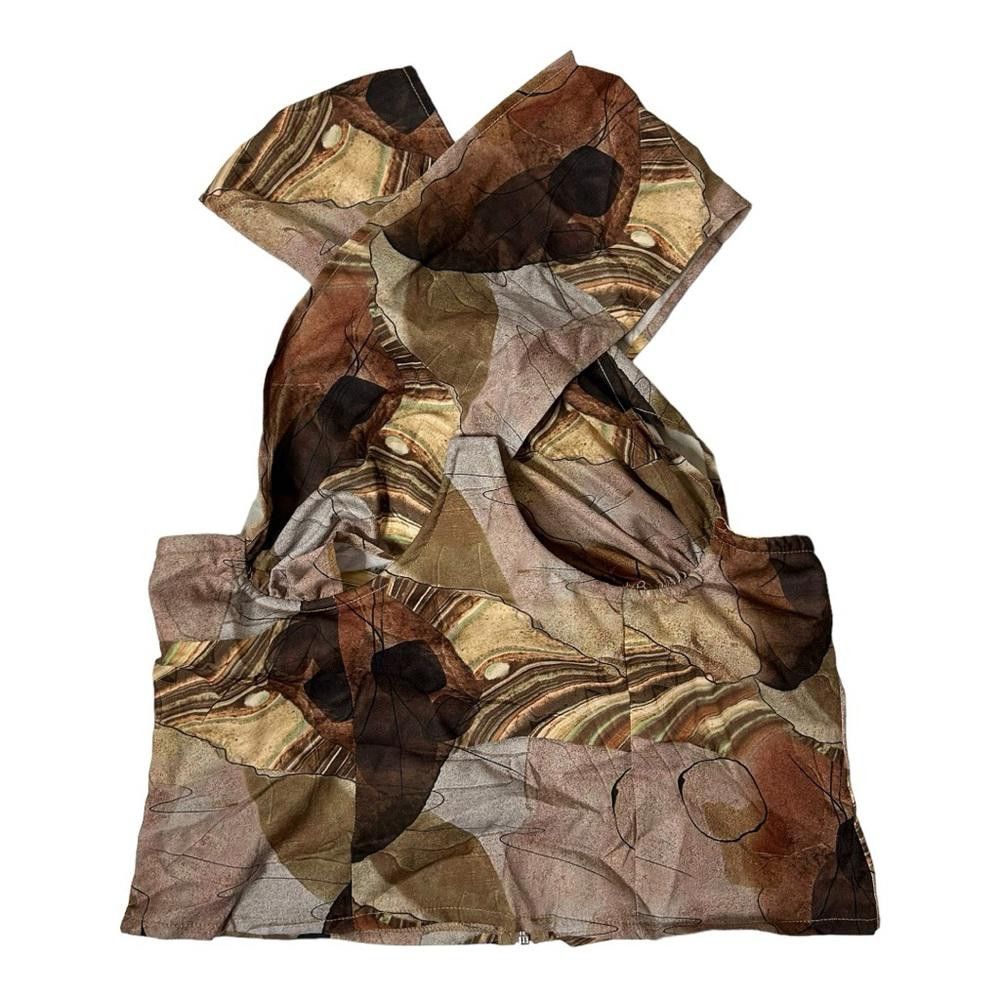 Designer PrettyLittleThing l NWT Abstract Crossover Zip Top Size 6 Size M / US 6-8 / IT 42-44 - 2 Thumbnail