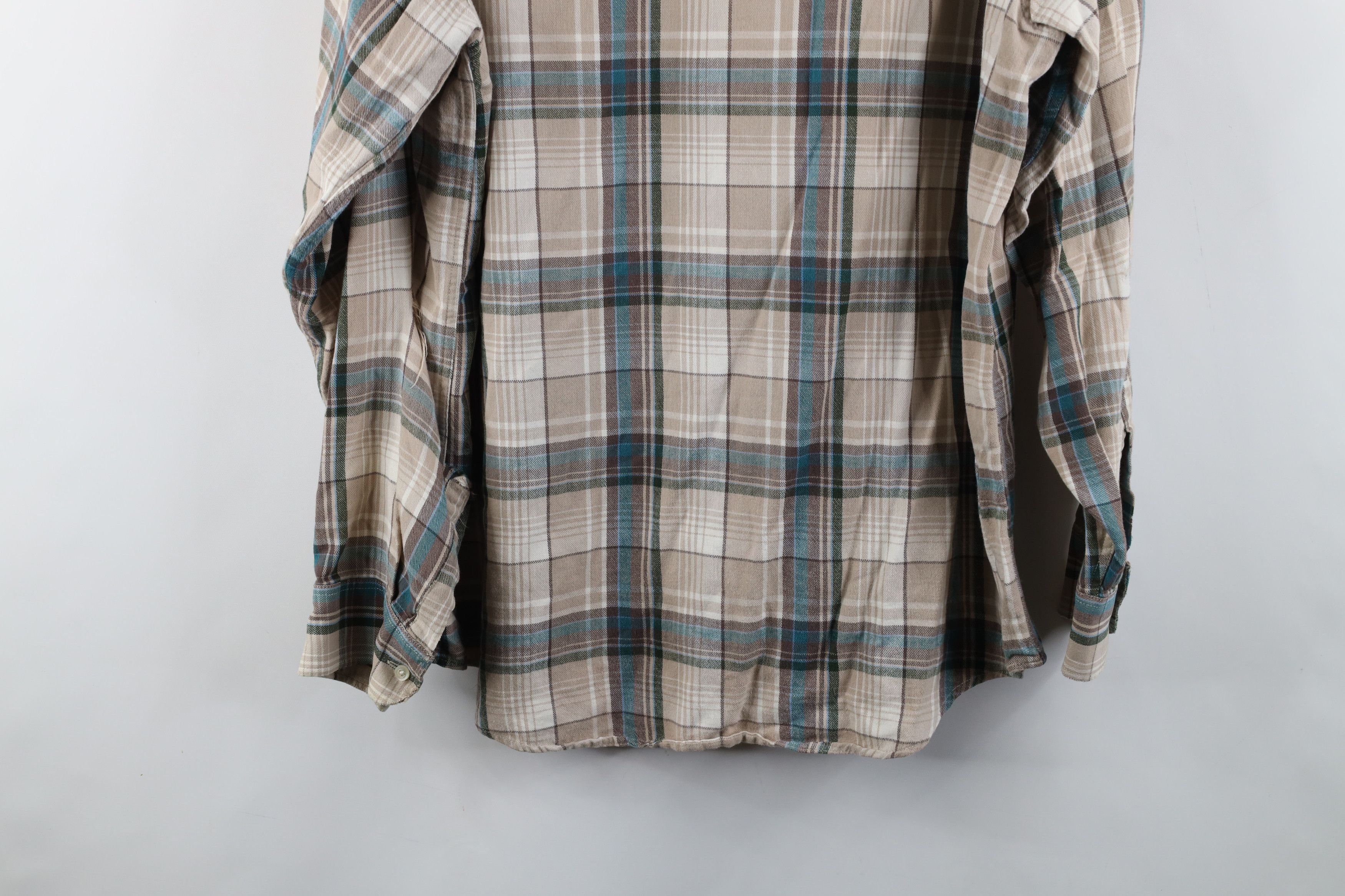 L.L. Bean × Vintage Vintage 90s LL Bean Flannel Collared Button Down Shirt Plaid Size US L / EU 52-54 / 3 - 15 Thumbnail