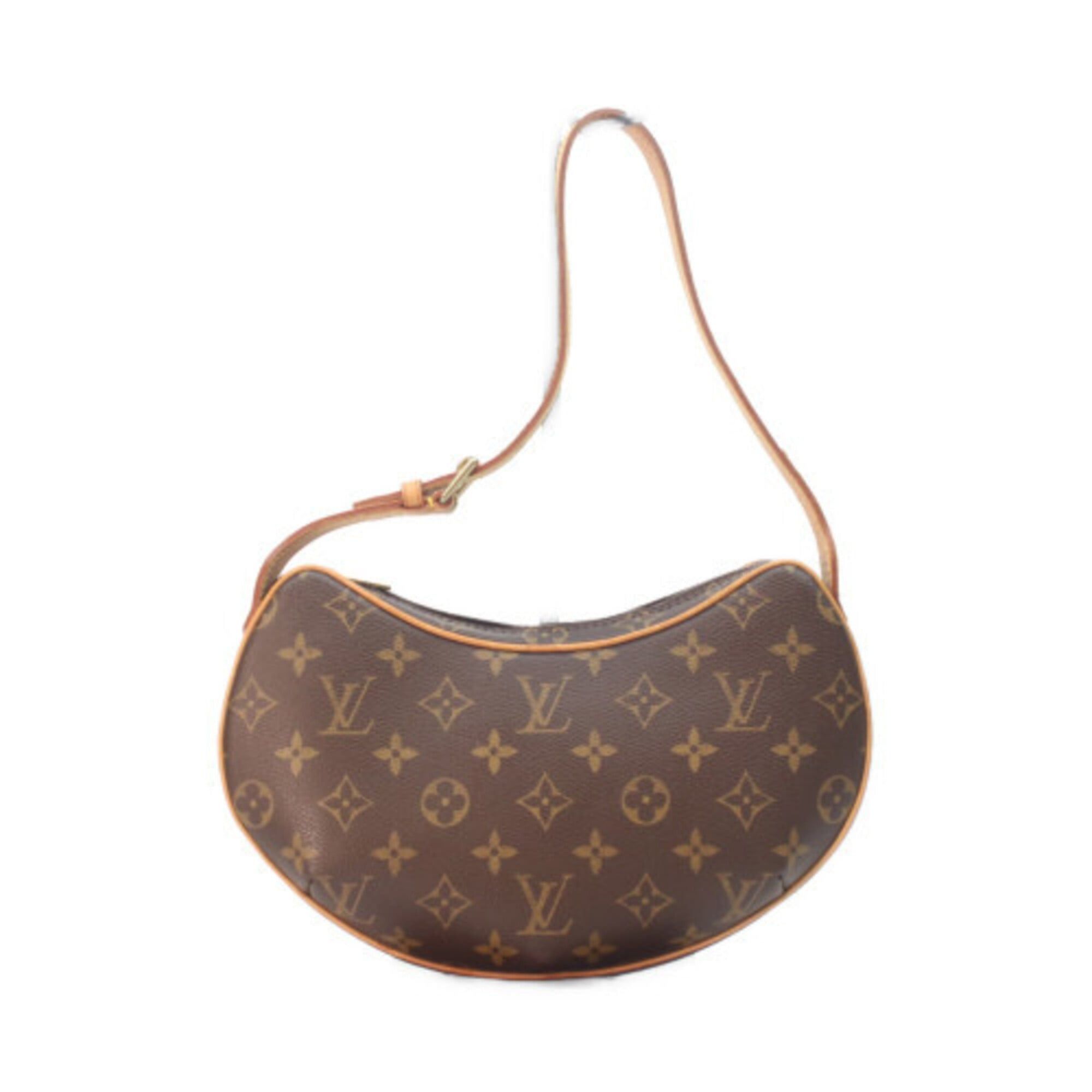 Louis Vuitton LOUIS VUITTON M51510 Monogram Pochette Croissant Shoulder Bag, Beige, Gold Hardware, Women's Size ONE SIZE - 1 Thumbnail
