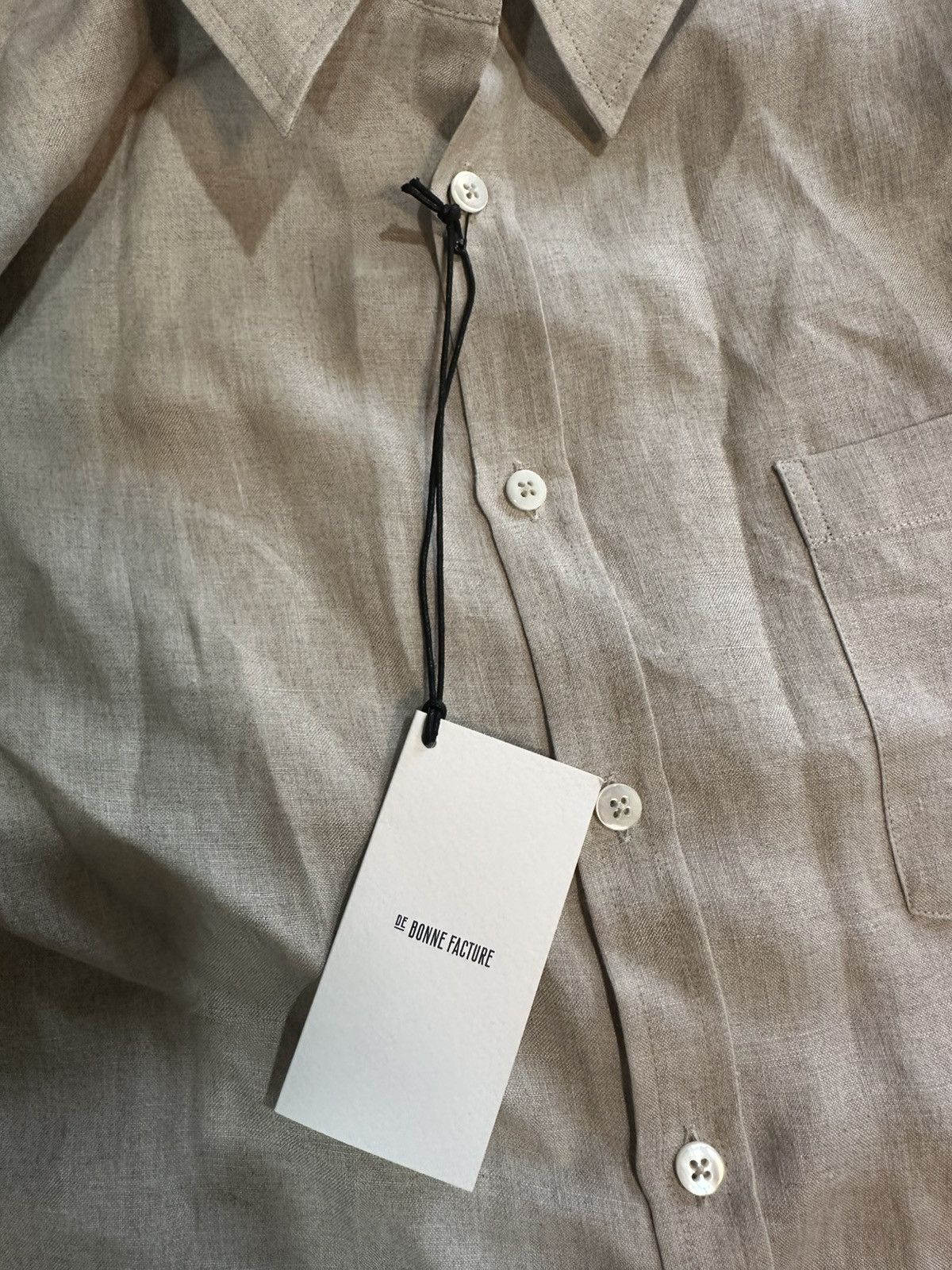 De Bonne Facture XL De Bonne Fracture Belgian Light Linen Button Down Size US XL / EU 56 / 4 - 4 Thumbnail