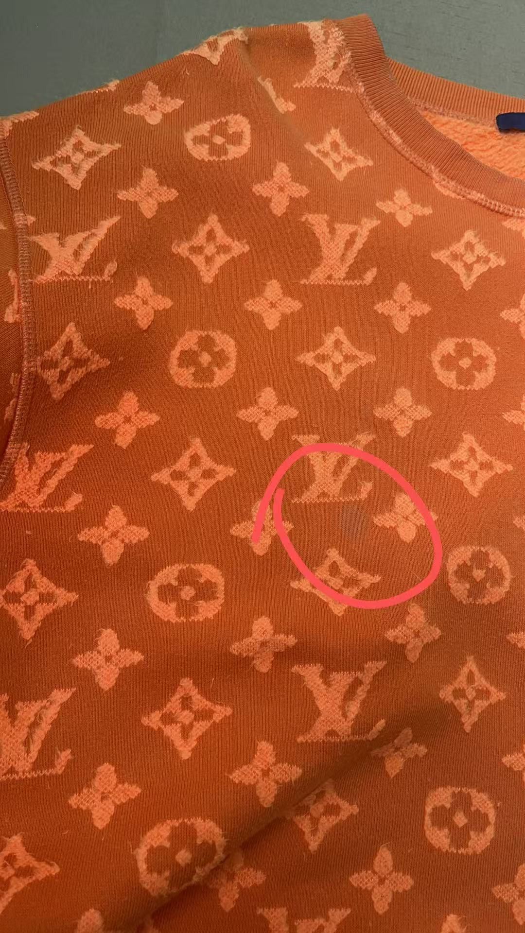 Louis Vuitton LV Orange Monogram Fleece Sweatshirt Size US XXL / EU 58 / 5 - 7 Thumbnail