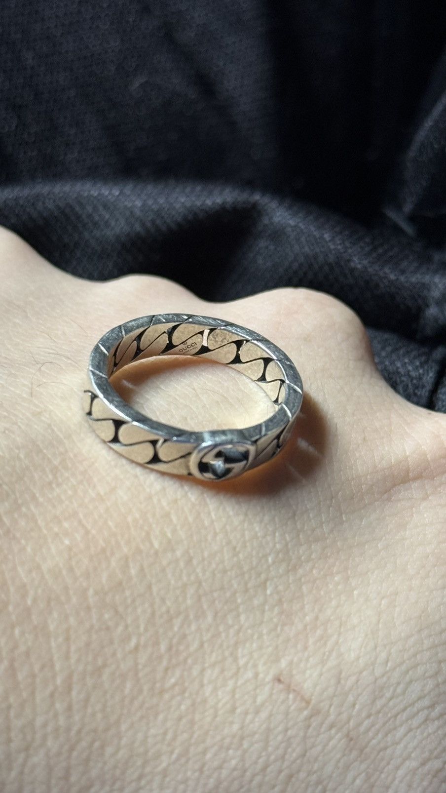 Gucci Gucci GG Cuban Silver Ring Sterling Silver Size 7 Us Size ONE SIZE - 6 Thumbnail