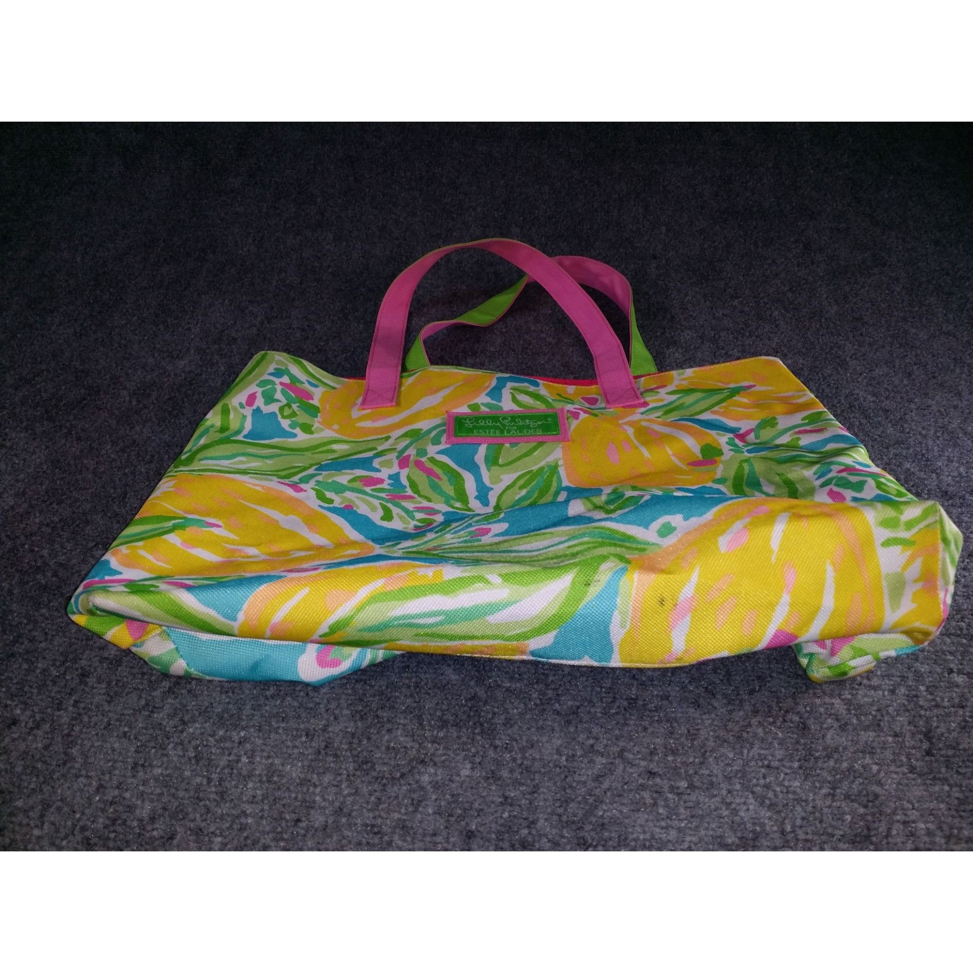 Lilly Pulitzer Lilly Pulitzer By Estee Lauder Floral Tote Bag Canvas Bag Mu Size ONE SIZE - 3 Thumbnail