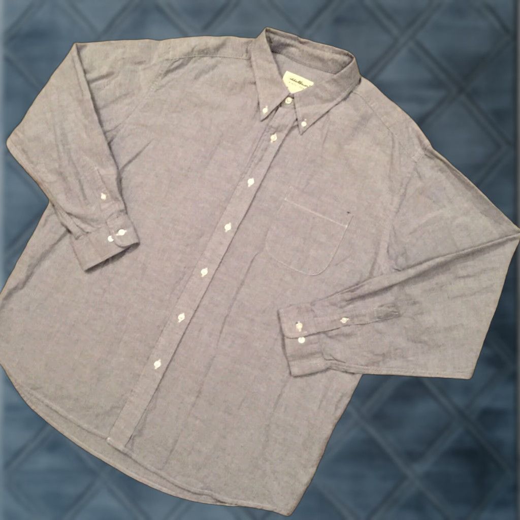 Eddie Bauer Eddie Bauer Shirt Mens XL Blue Long Sleeve Button-Up Regular Cotton Collared Button-Front Mens XL Blue Eddie Bauer Shirt Size US XL / EU 56 / 4 - 1 Thumbnail