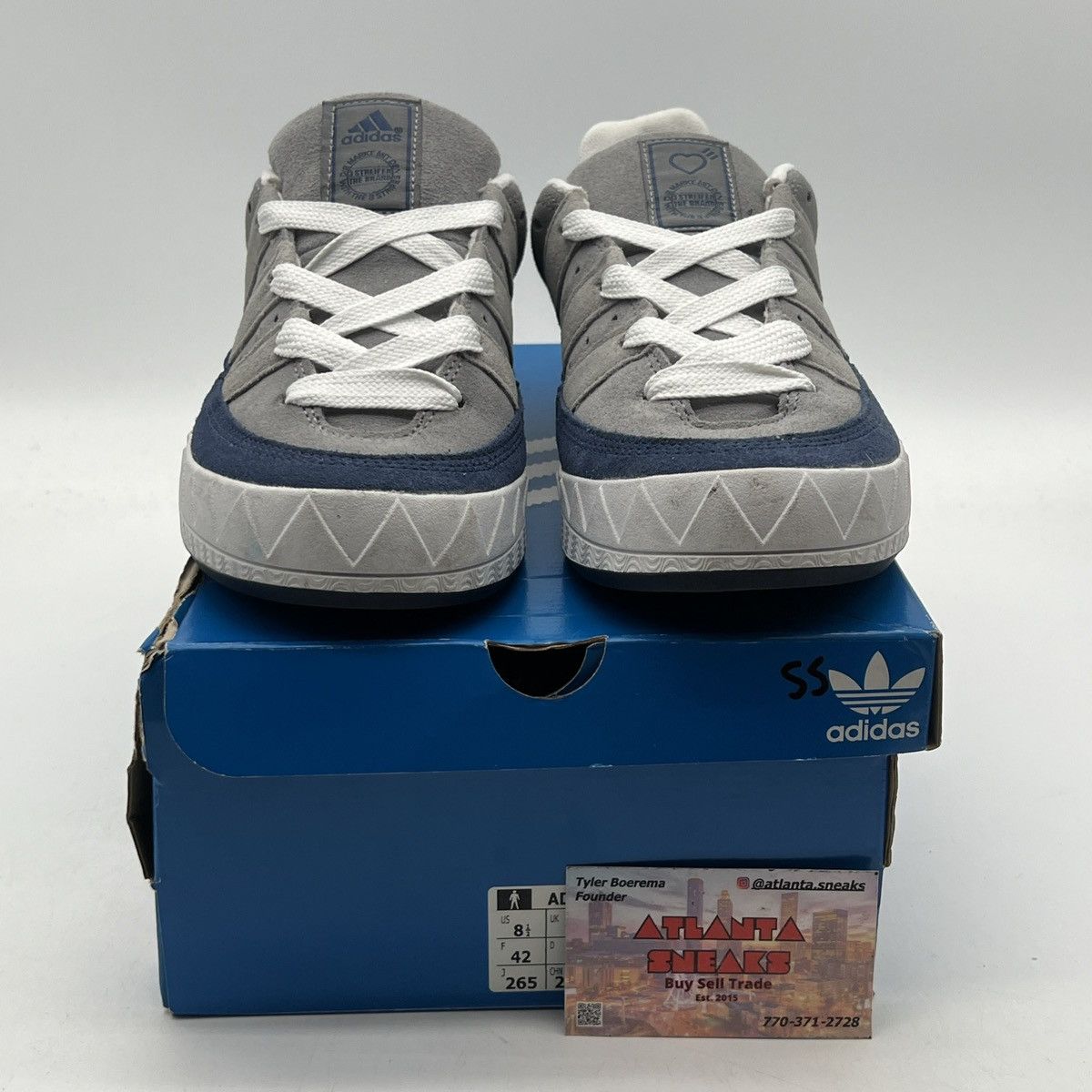 Adidas Human made x adimatic grey tech indigo Size US 8.5 / EU 41-42 - 2 Thumbnail