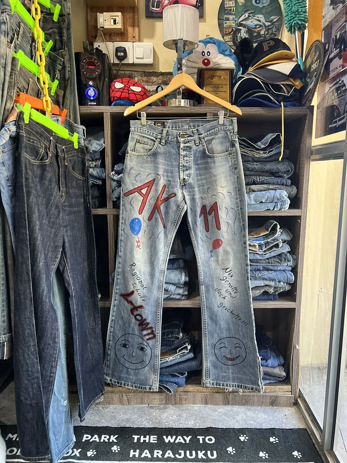 Lee 🔥Rare Vintage Lee Sketch Denim Size US 31 - 1 Thumbnail