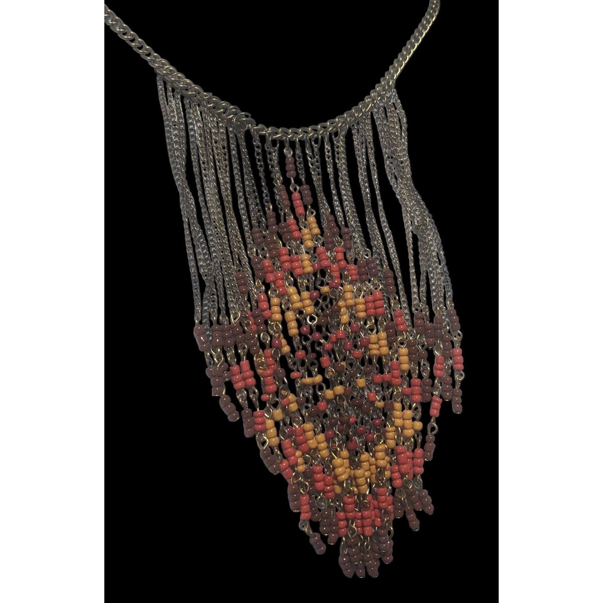 Other Boho Chic Beaded Fringe Necklace Size ONE SIZE - 3 Thumbnail