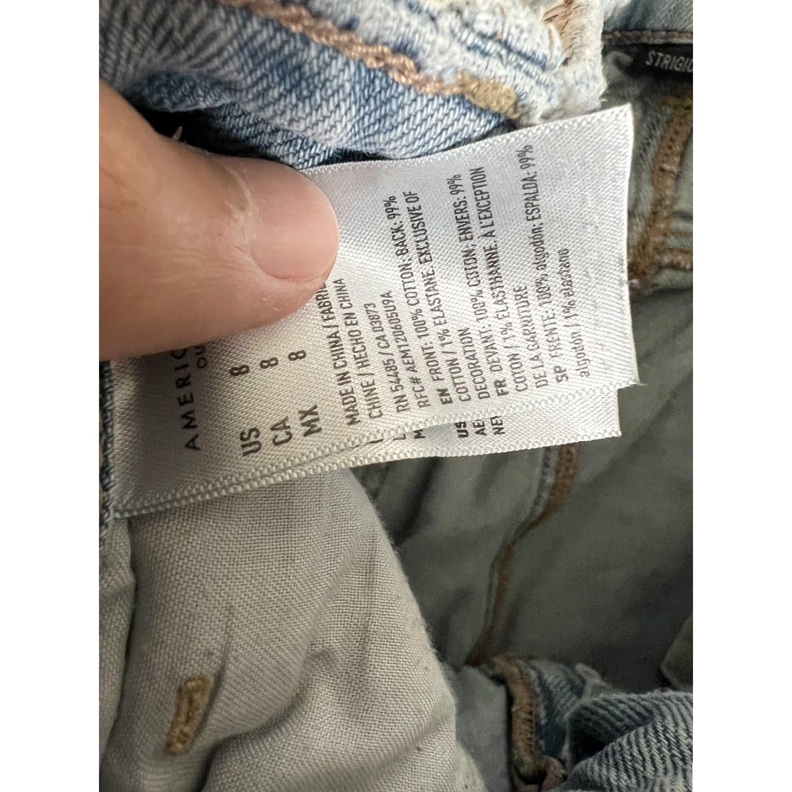 Vintage VINTAGE American Eagle Jeans Womens 8 Light Wash Mom Jean Strigid Blue Denim High Rise Womens Jeans Size 30" / US 8 / IT 44 - 5 Thumbnail