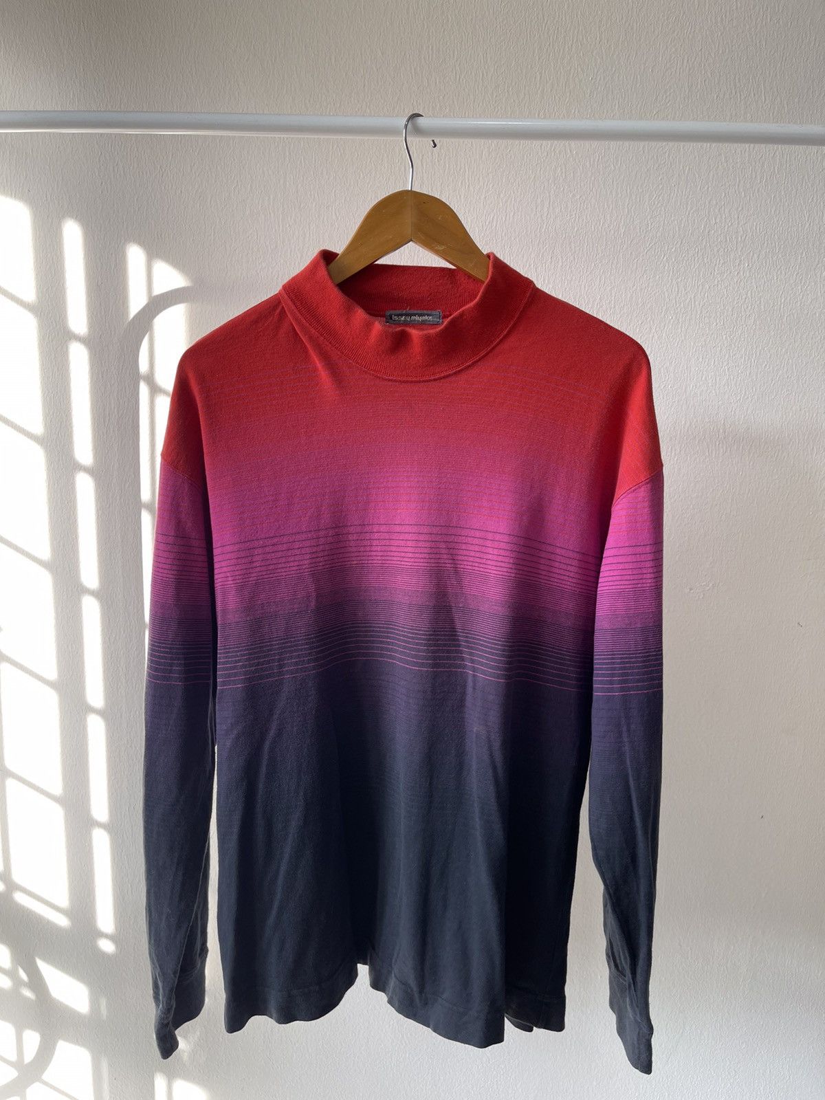 Grailed × Issey Miyake 80s Issey Miyake Multicolor Highneck Long Sleeve Size US L / EU 52-54 / 3 - 4 Thumbnail