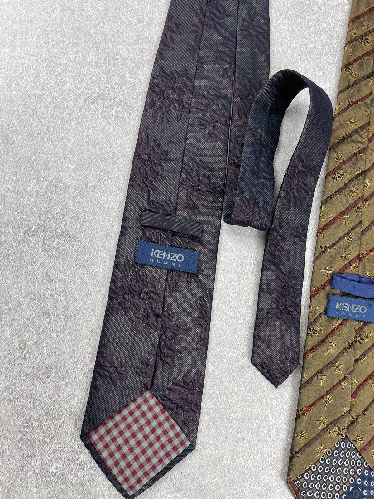 Kenzo × Vintage Vintage Kenzo Homme Printed Silk Tie Size ONE SIZE - 11 Thumbnail