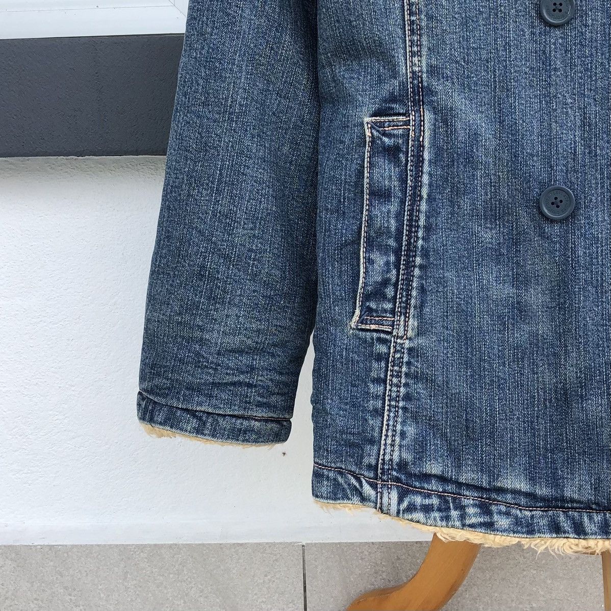 Levi's Levis Lined Sherpa Denim Coat / Jacket Size L / US 10 / IT 46 - 5 Thumbnail