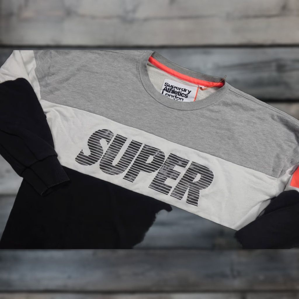 Superdry SUPERdry Sweatshirt Mens XL Gray Black Colorblock TOKYO Fleece Crewneck Graphic Print Multicolor City Sports Urban Size US XL / EU 56 / 4 - 1 Thumbnail