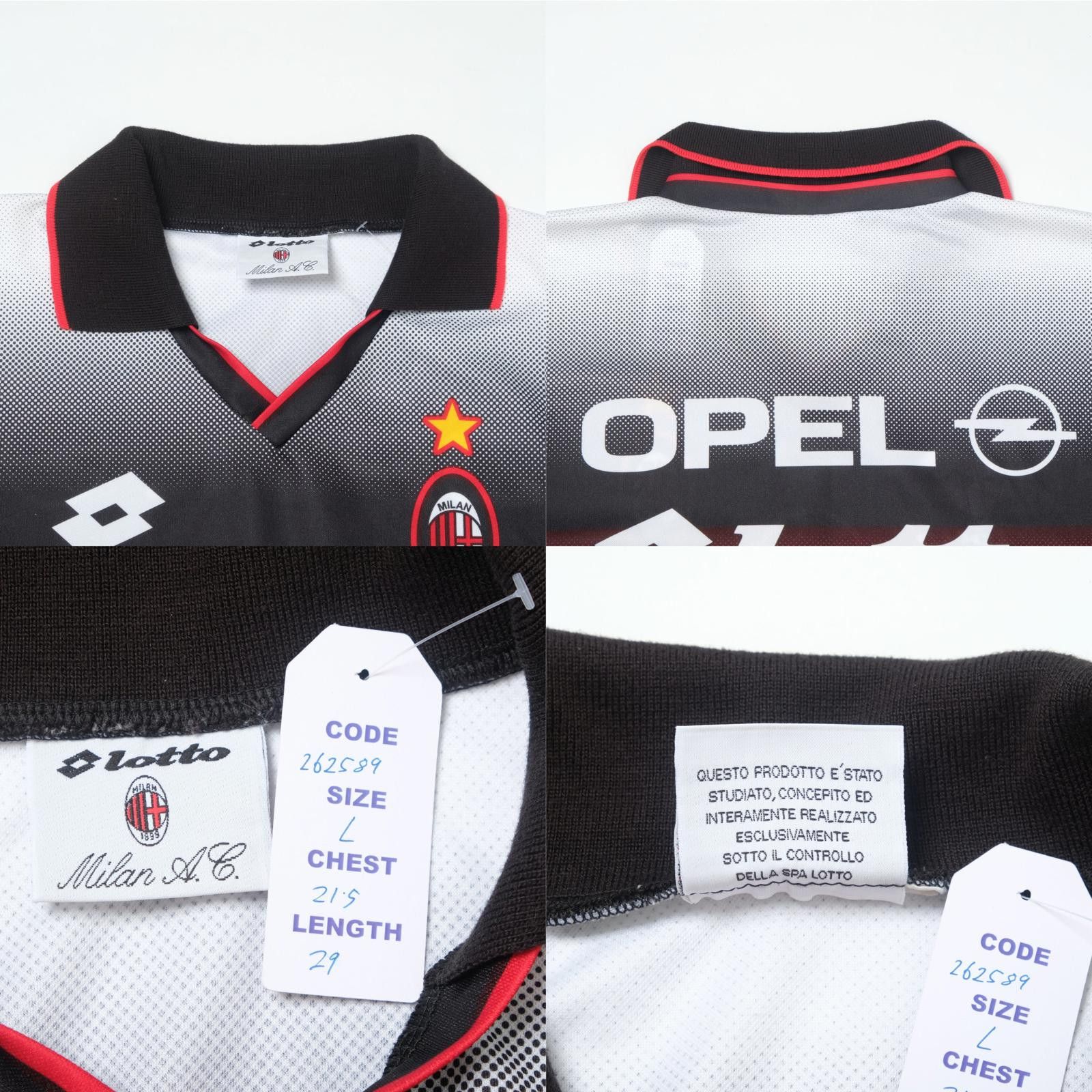 Lotto Sport 1995/96 AC Milan Training Shirt (L) Size US L / EU 52-54 / 3 - 4 Thumbnail