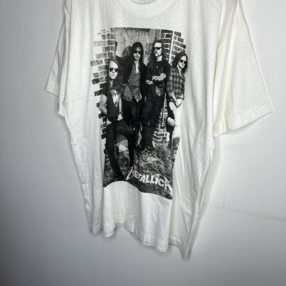 Band Tees × Metallica × Vintage Vintage 90s Single Stitch White Tshirt Metallica Full Print Size US L / EU 52-54 / 3 - 2 Thumbnail