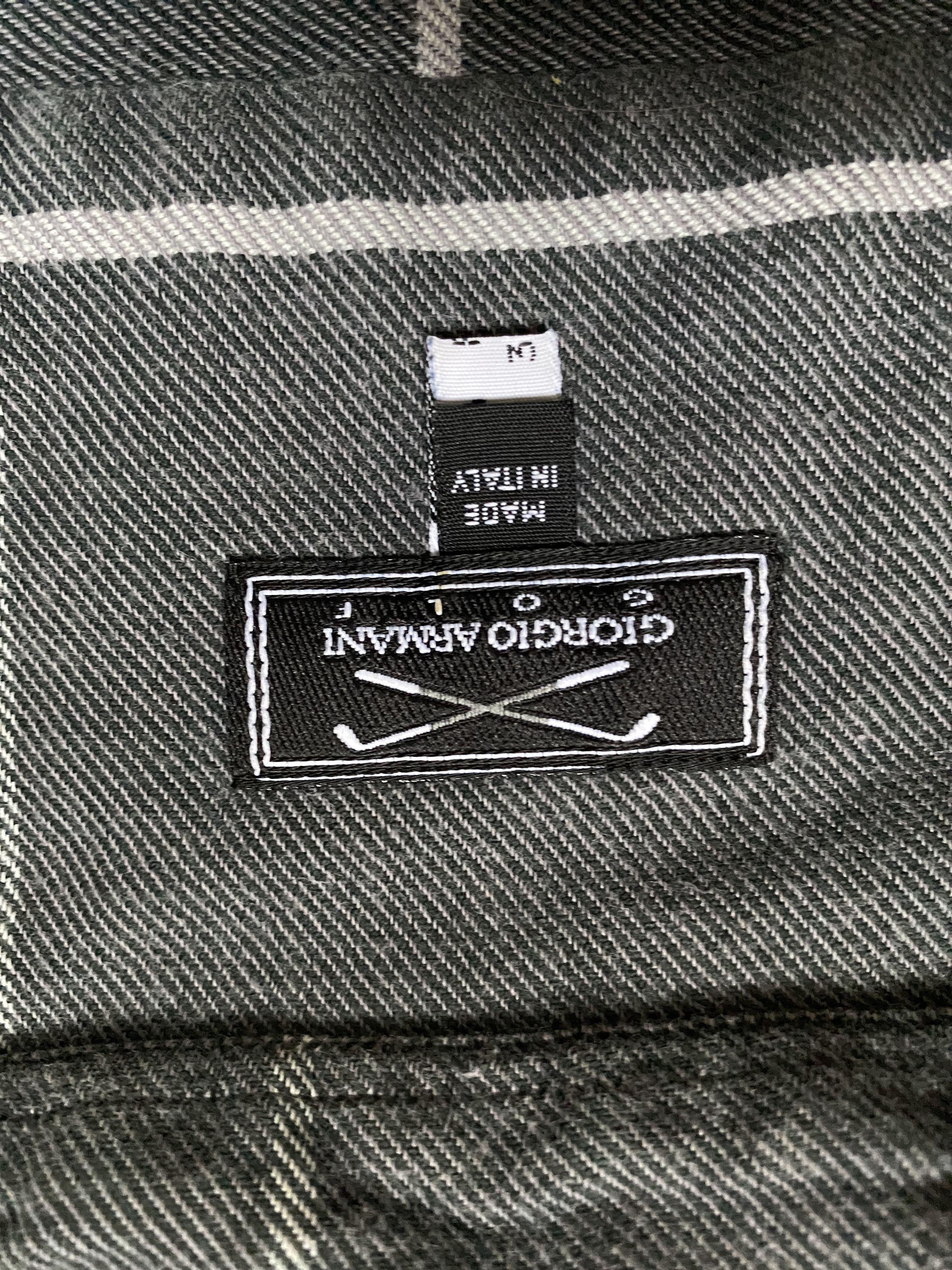 Armani × Giorgio Armani × Vintage Armani Golf Vintage Striped Shirt – Made in Italy ⛳🇮🇹 Size US M / EU 48-50 / 2 - 2 Thumbnail