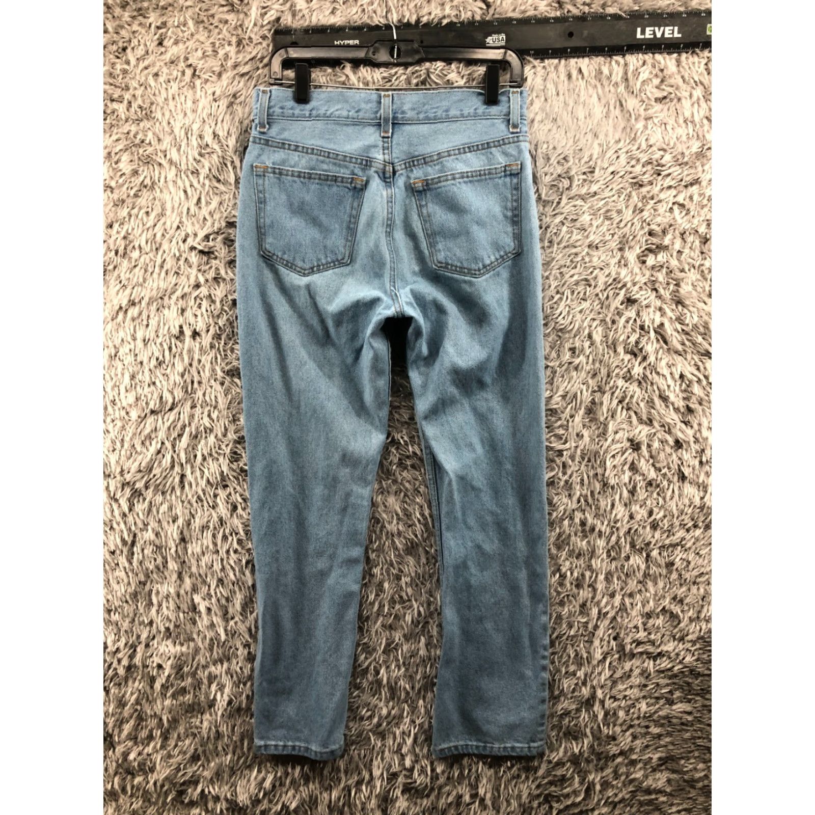 George George Jeans Mens 29x30 Regular Mid Stone Blue 5-Pocket Denim Straight Blah Size US 29 - 5 Thumbnail