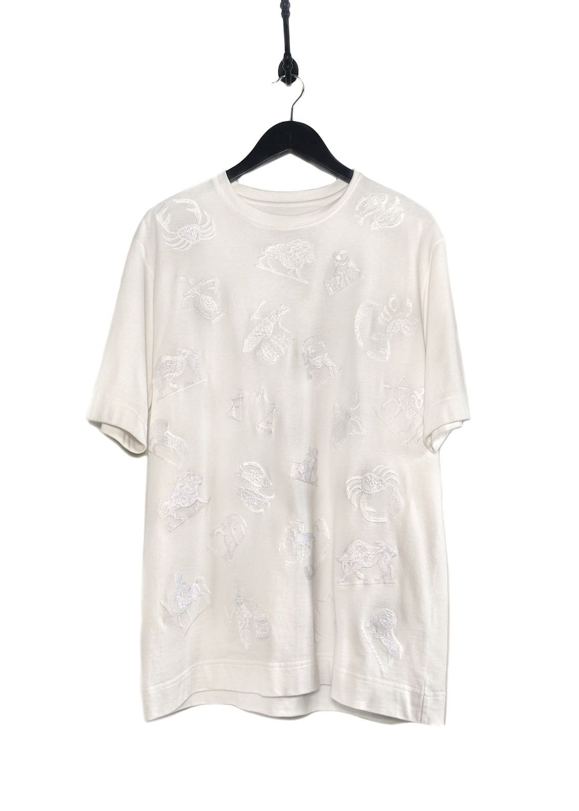 Fendi Fendi White Zodiac Signs Astrology Embroideries T-shirt Size US M / EU 48-50 / 2 - 1 Thumbnail