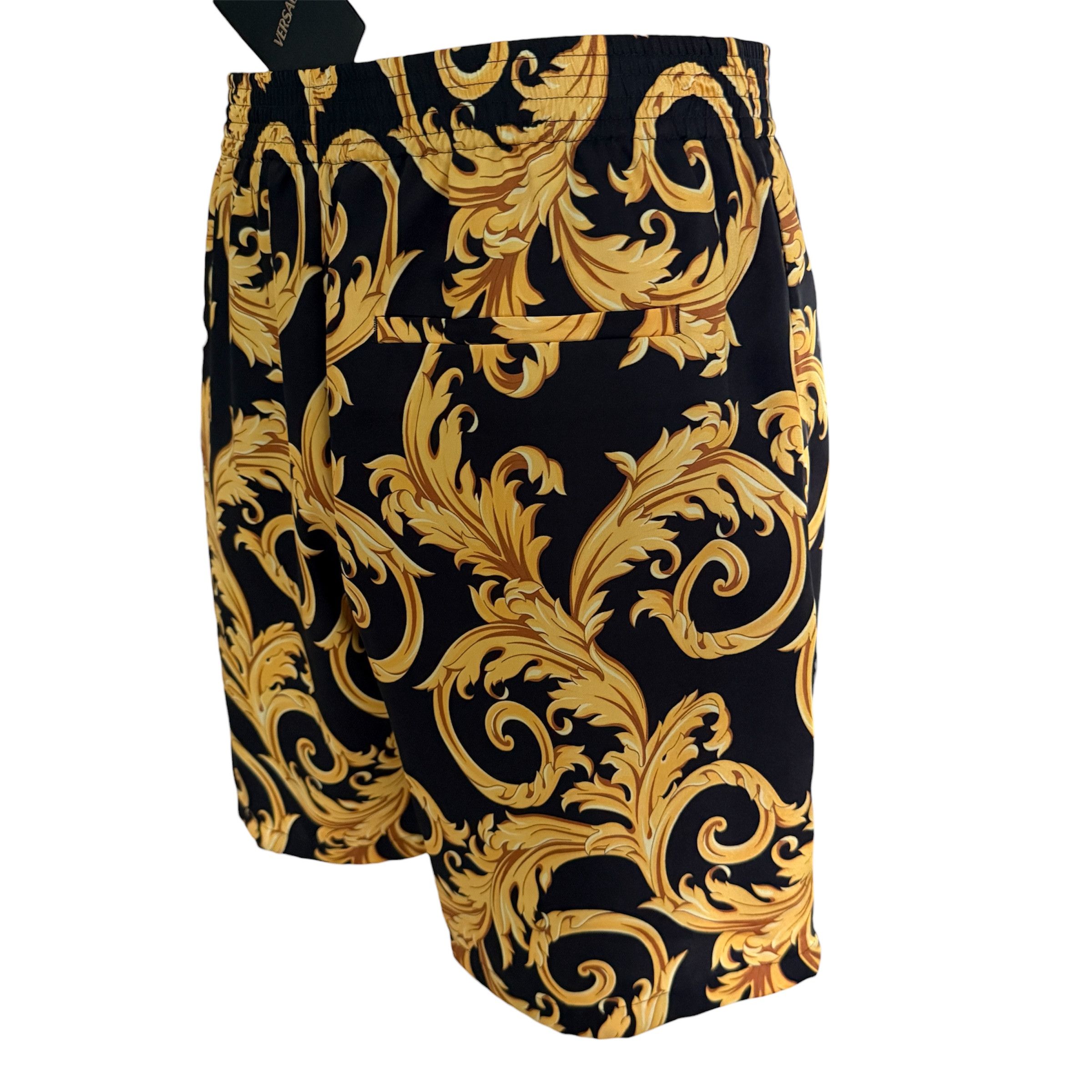 Versace Versace Men'sBaroque Poly Shorts Black Gold Print Shorts 48 Size US 32 / EU 48 - 4 Thumbnail
