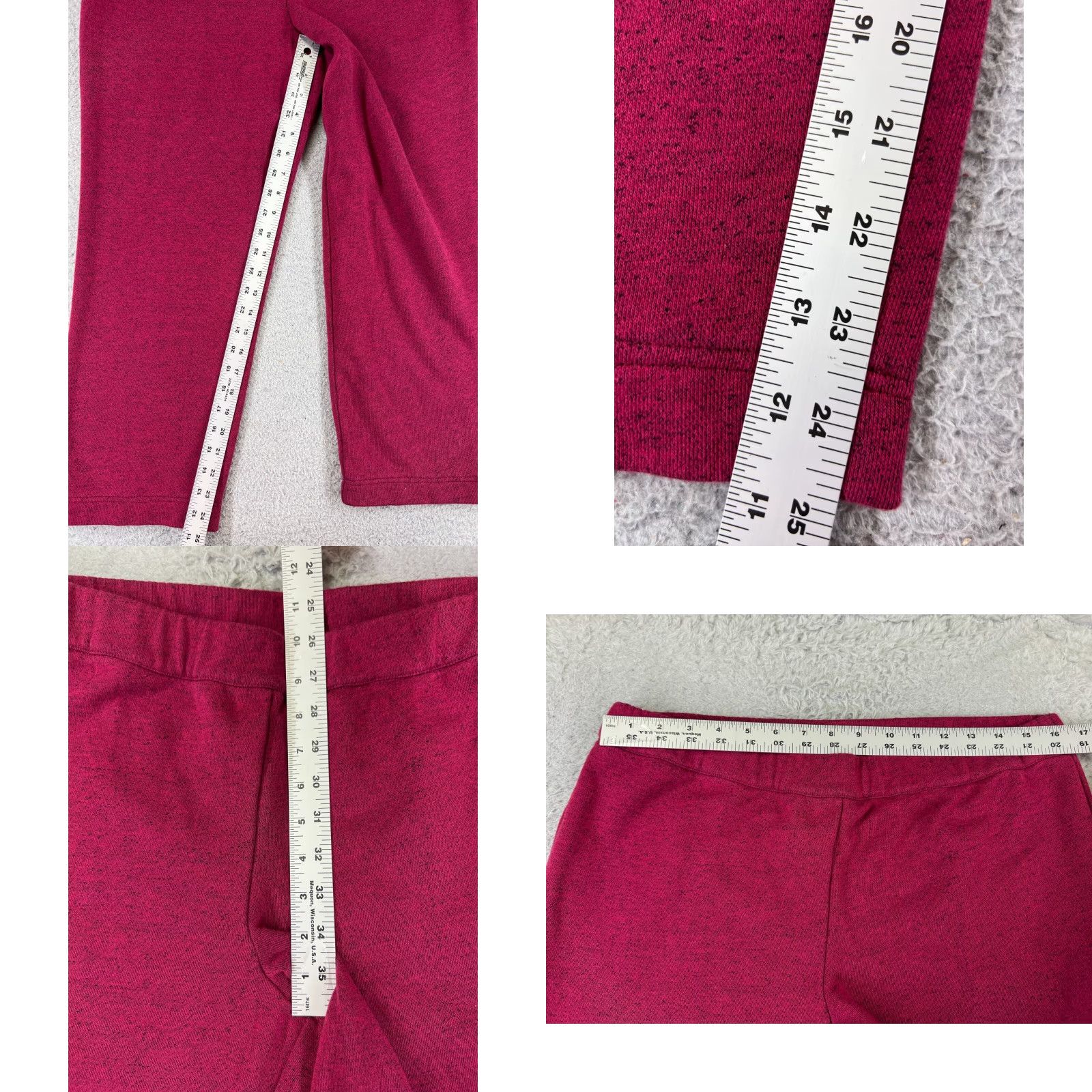 Bob Mackie Bob Mackie Pants Women's Regular Cropped Casual Cotton Blend Red 36x25 Knit Pleated Straight Rise Mid Inseam 25 in USA, American, Classic, Vintage No Size M / US 6-8 / IT 42-44 - 9 Thumbnail