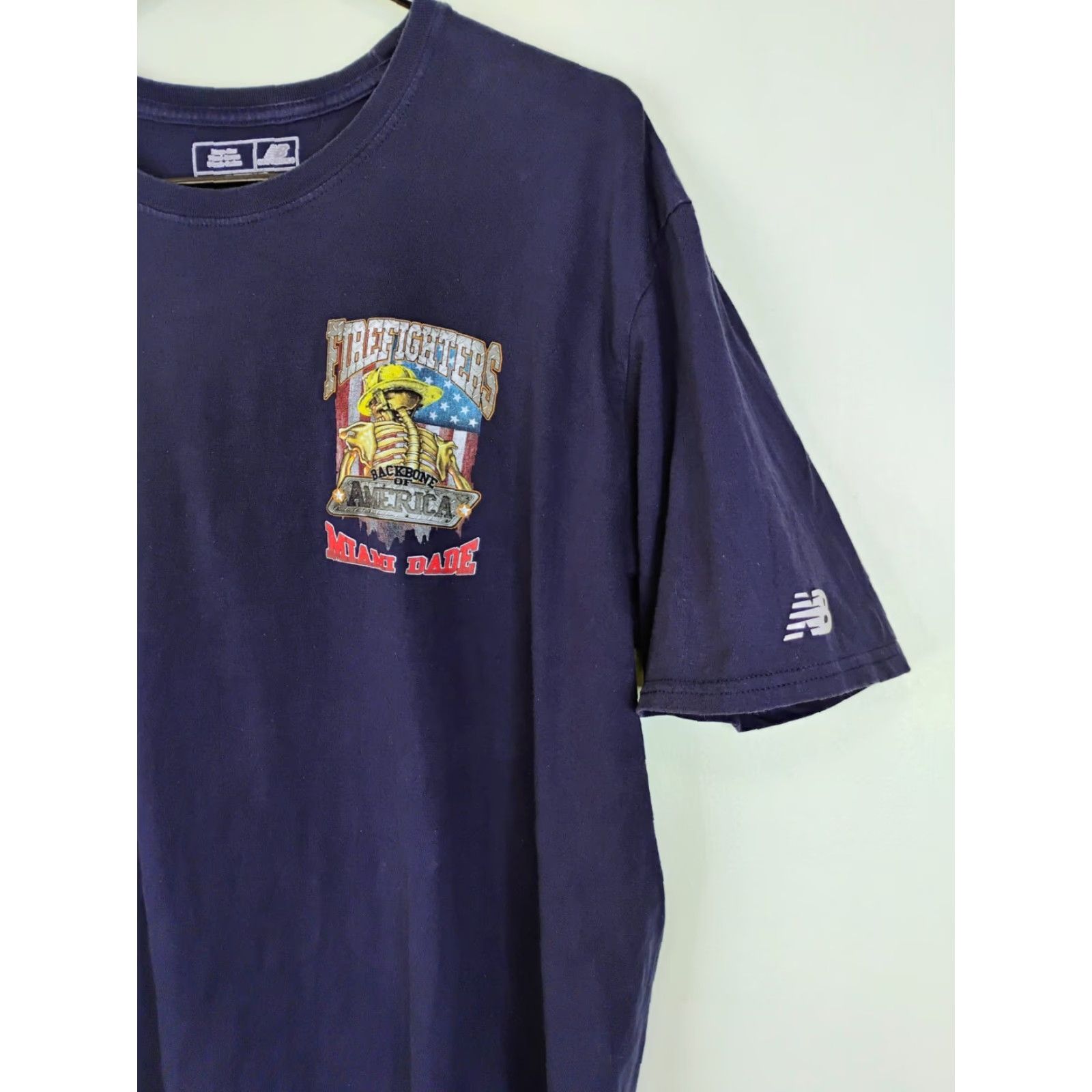 New Balance New Balance T-Shirt Mens Large Blue Fire Miami Backbone Of America Size US L / EU 52-54 / 3 - 4 Thumbnail