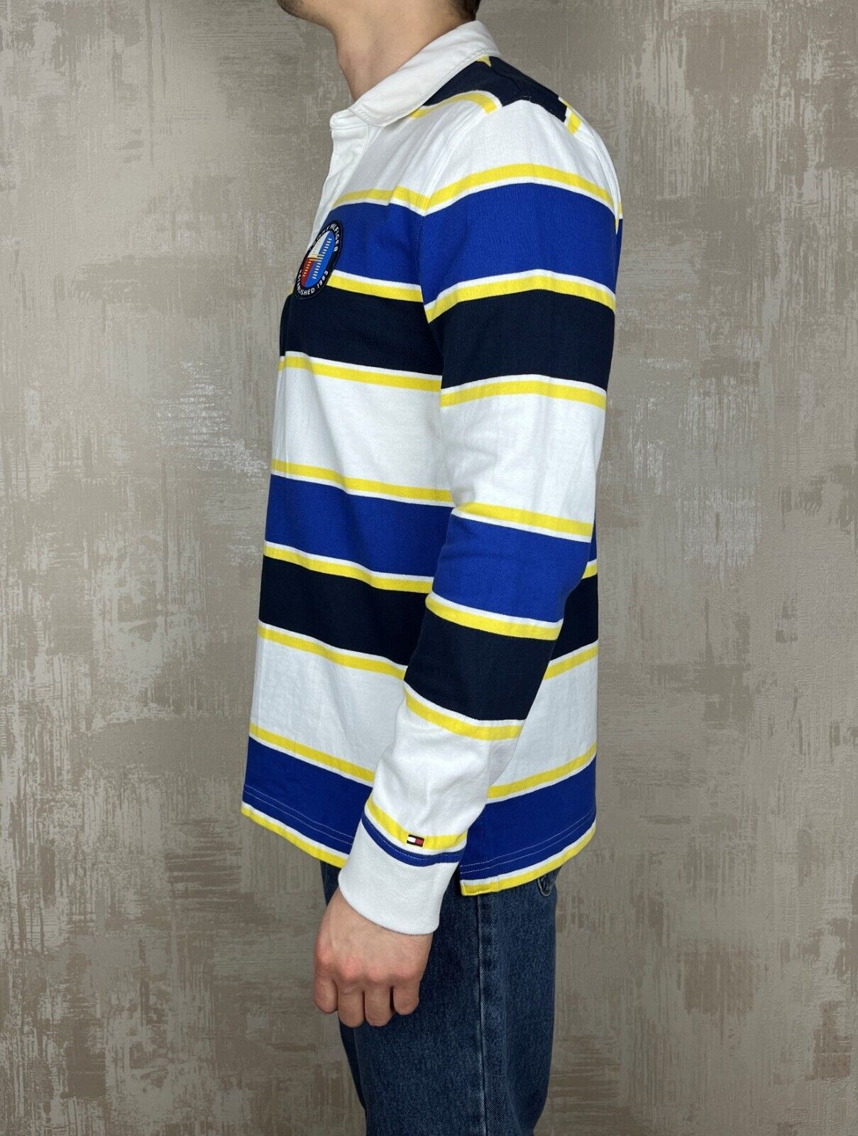 Tommy Hilfiger Tommy Hilfiger Multicolor Striped Rugby Polo Shirt Size US XL / EU 56 / 4 - 6 Thumbnail