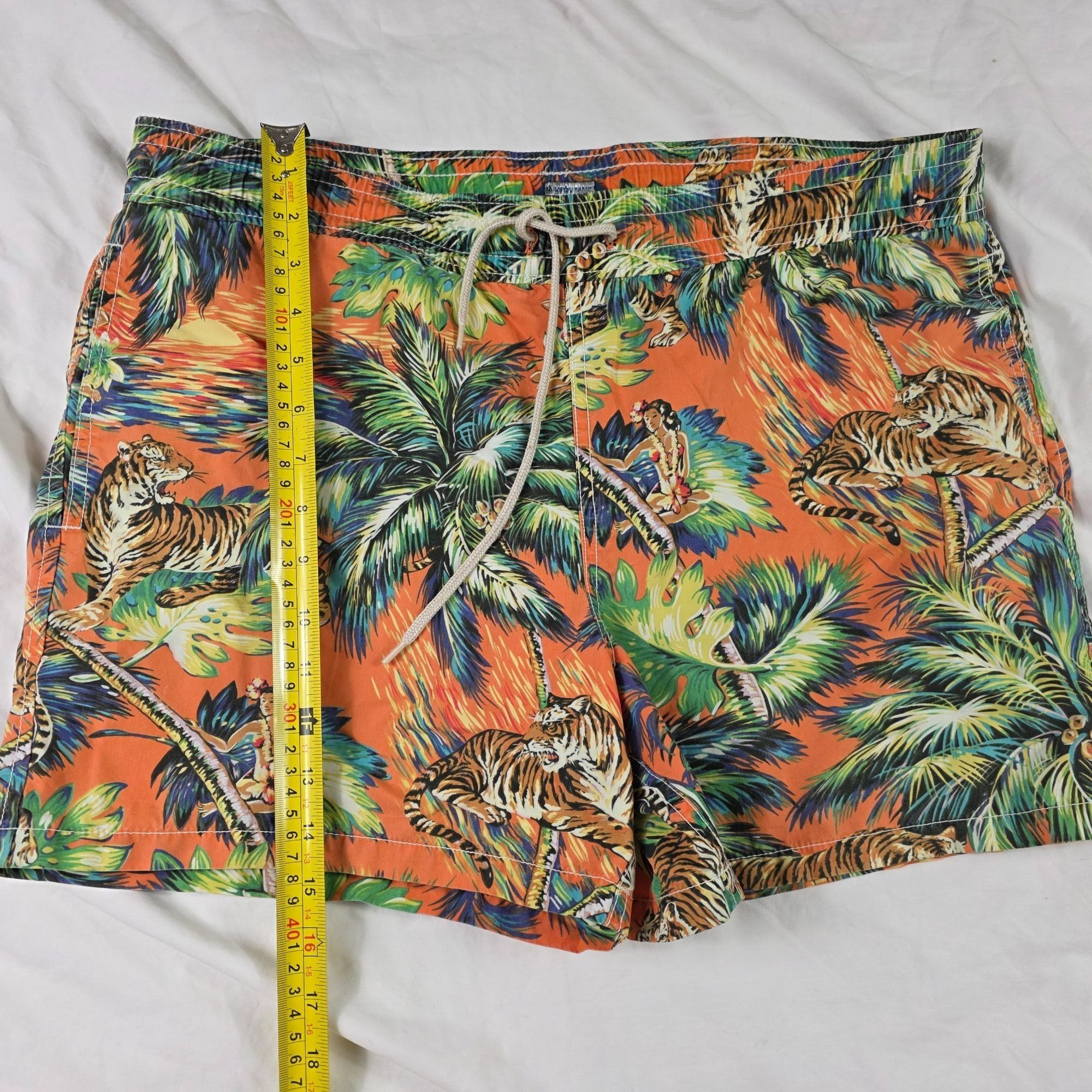 Polo Ralph Lauren Polo Ralph Lauren Mens Small Tropical Print Swim Trunks Oran Size US 30 / EU 46 - 10 Thumbnail