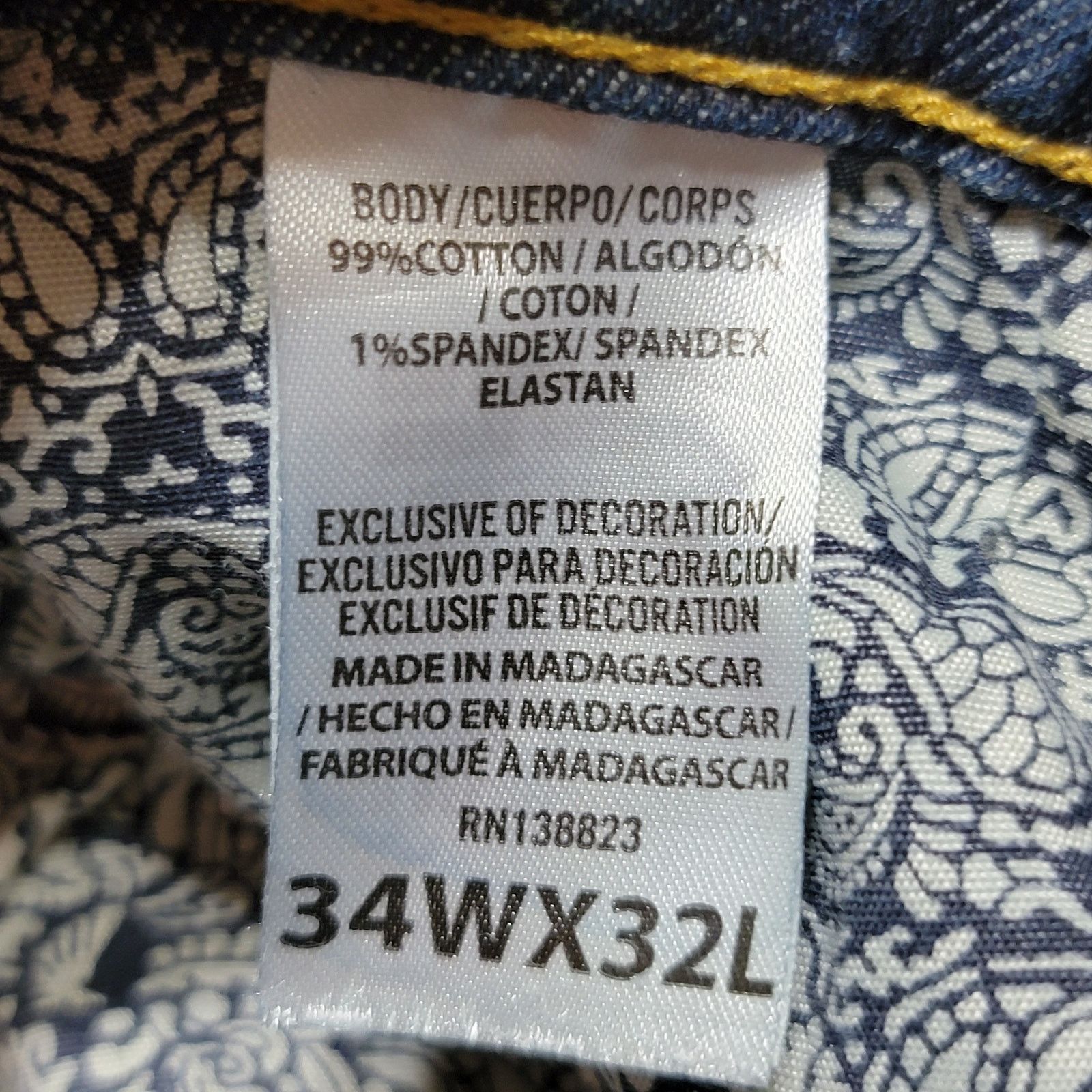Cody James Cody James Straight Denim Jeans - Size 34W x 32L Size US 34 / EU 50 - 7 Thumbnail