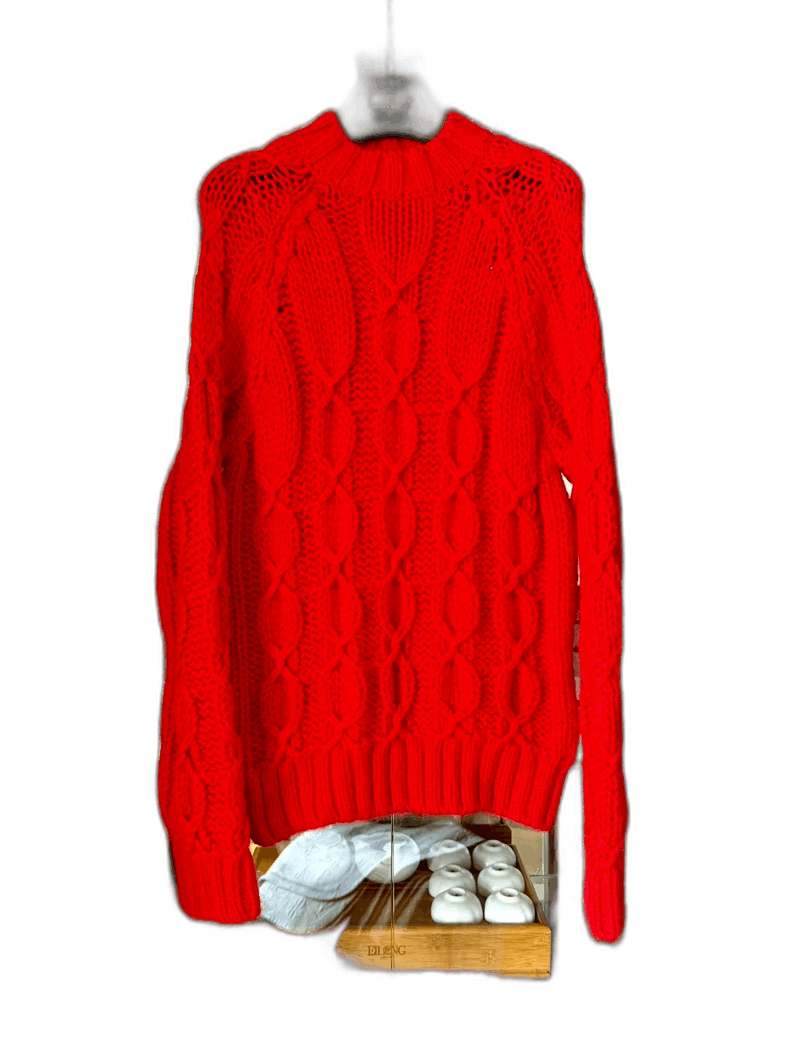 Saint Laurent Paris saint laurent red cable knit sweater-2507 Size US S / EU 44-46 / 1 - 7 Thumbnail