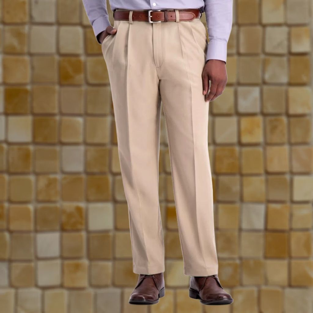 Haggar Haggar Cool 18 Classic Fit Pants Khaki 34x34 Pleated Front Shirt Gripper Waist Men Size US S / EU 44-46 / 1 - 1 Preview