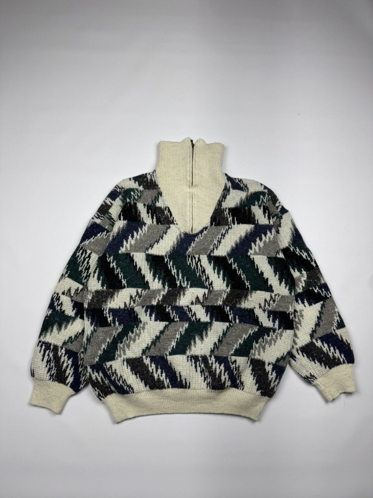 Vintage Vintgae Renato Cavalli Wool Turtleneck Sweater Size US XL / EU 56 / 4 - 1 Thumbnail