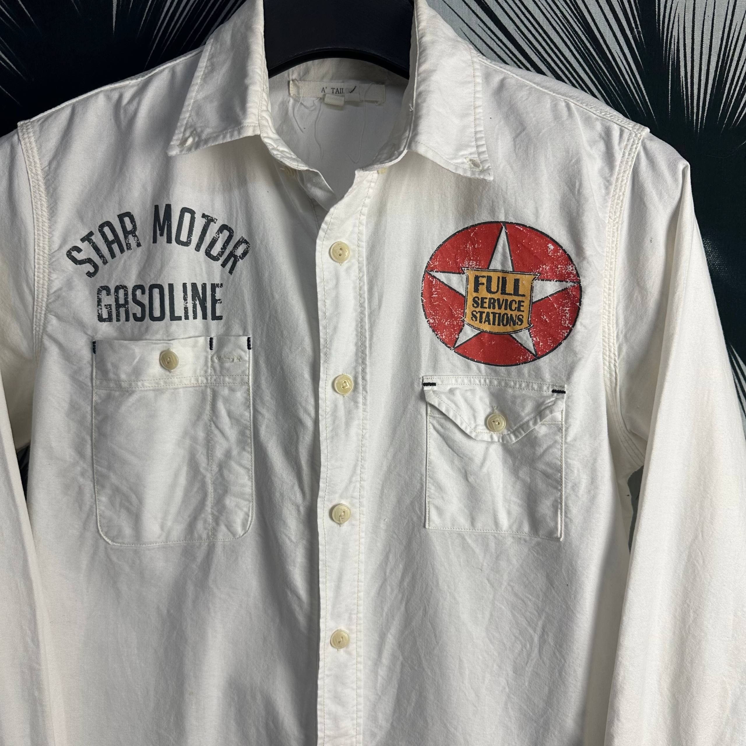Vintage Star Motor Gasoline Racing Button Retro Vintage Shirt Size US M / EU 48-50 / 2 - 3 Thumbnail