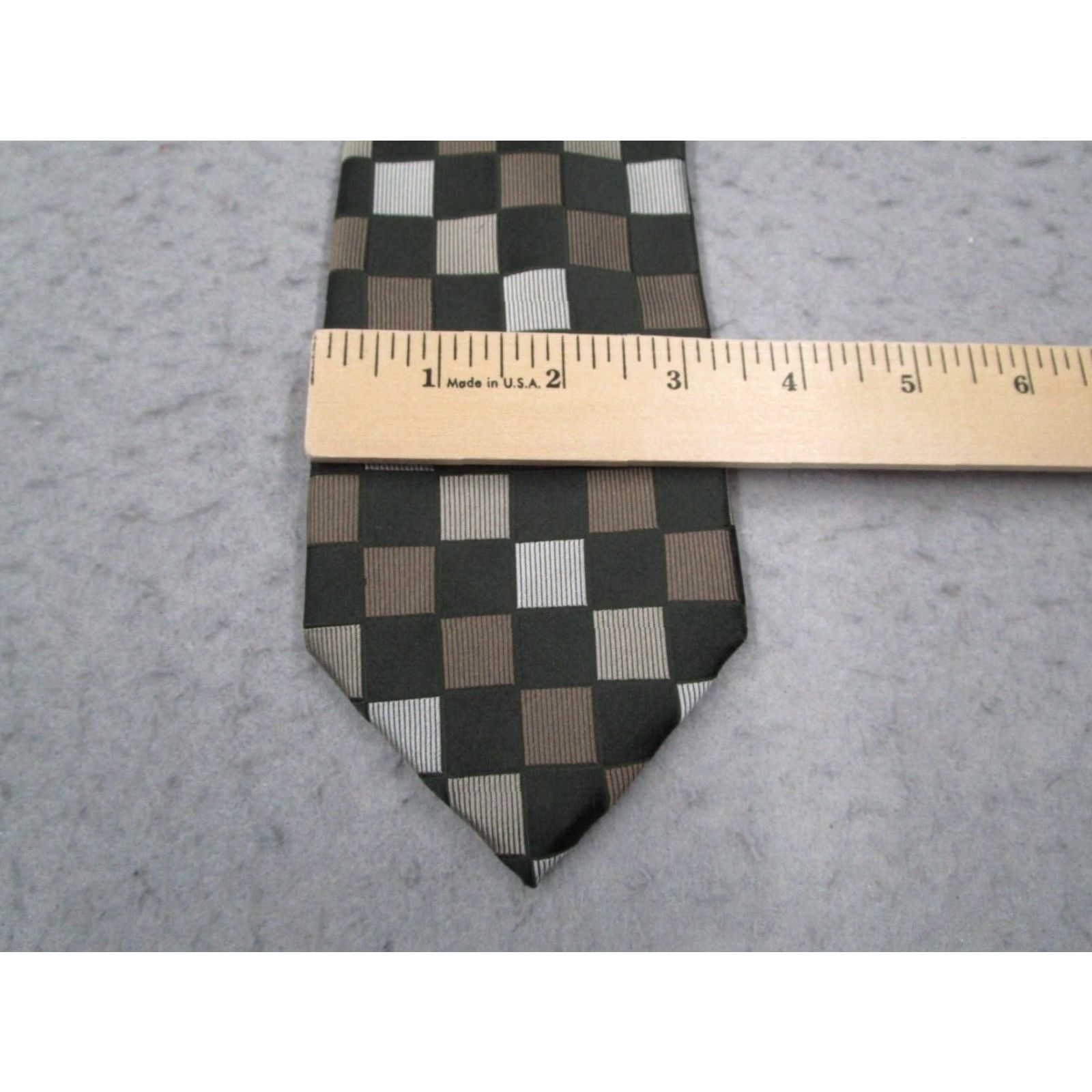 Vintage Donald J Trump Silk Tie Mens Black Gray Classic Size Designer Preppy Retro Mens Size ONE SIZE - 5 Thumbnail