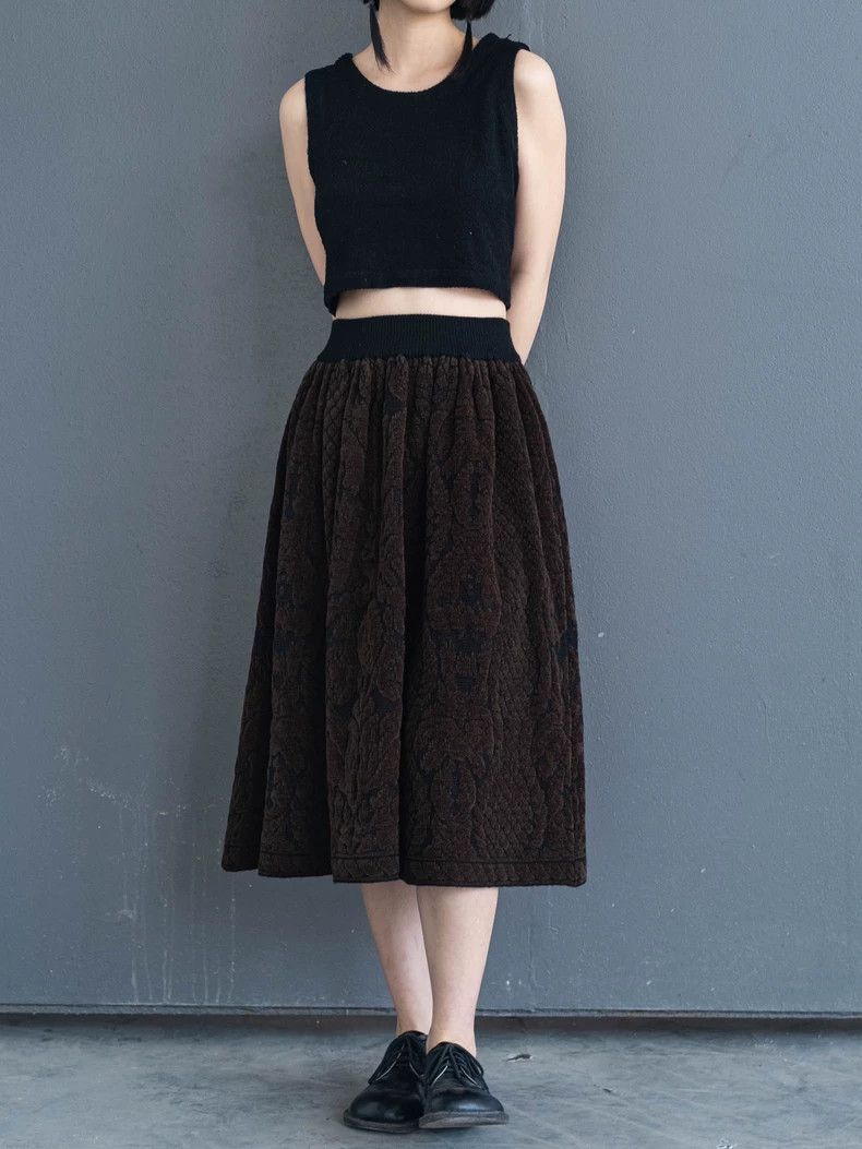 Kenzo KENZO Brown embossed fleece half dress Size 25" / US 0 / IT 36 - 6 Thumbnail