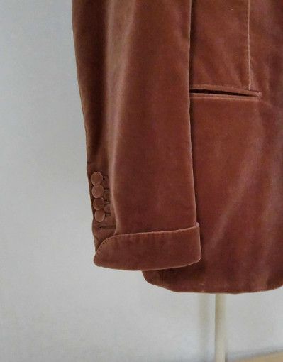 Tom Ford o1sm1stk0824 Shelton Liquid Fluid Velvet Blazer Rust Brown Size US M / EU 48-50 / 2 - 3 Thumbnail