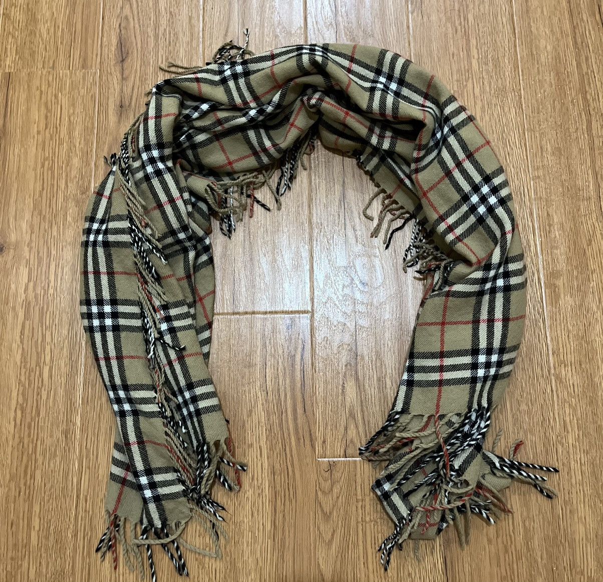 Burberry Vintage 90s Burberrys Nova Check Stole Scarf Tasmania Wool Size ONE SIZE - 2 Thumbnail