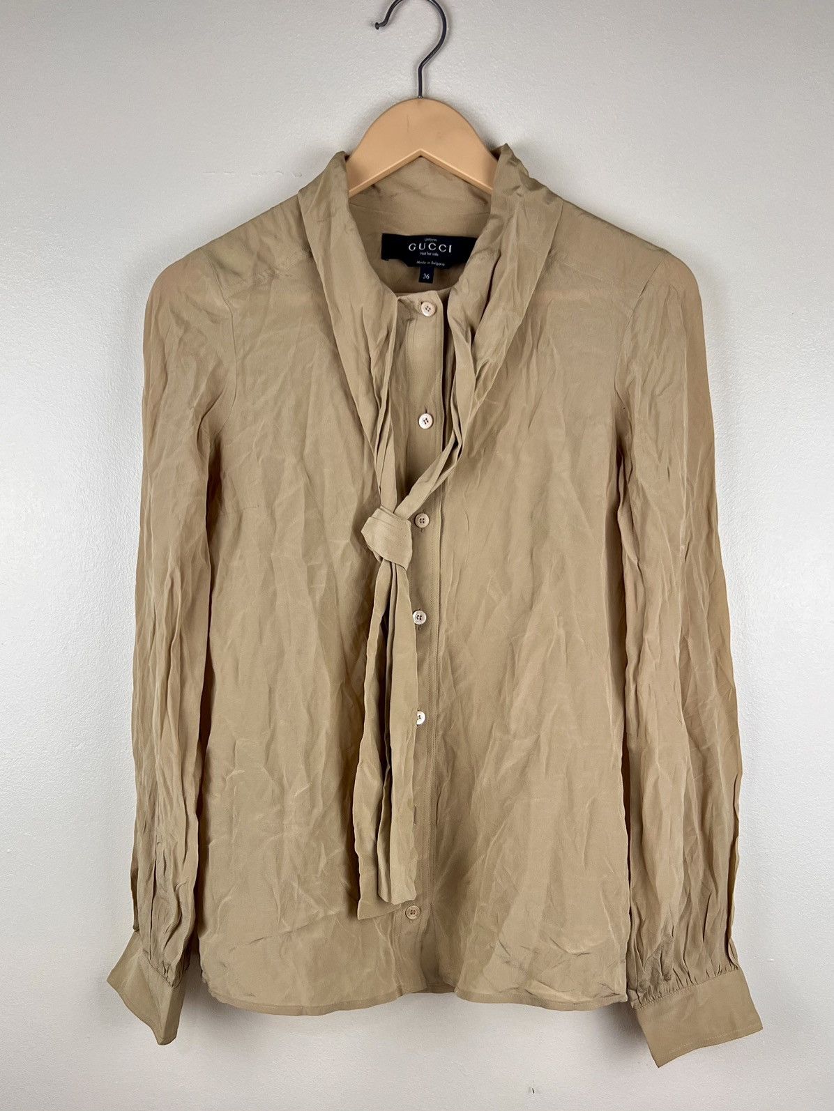 Gucci GUCCI 2013 UNIFORM SILK LONGSLEEVE Size L / US 10 / IT 46 - 1 Thumbnail