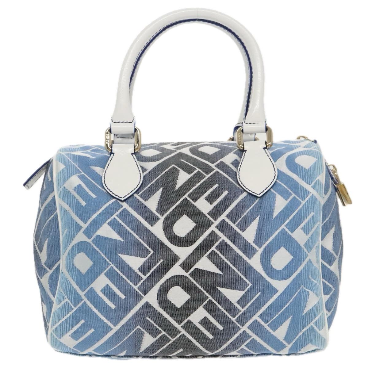 Fendi FENDI Zucca Canvas Hand Bag Blue Gold Size ONE SIZE - 2 Thumbnail