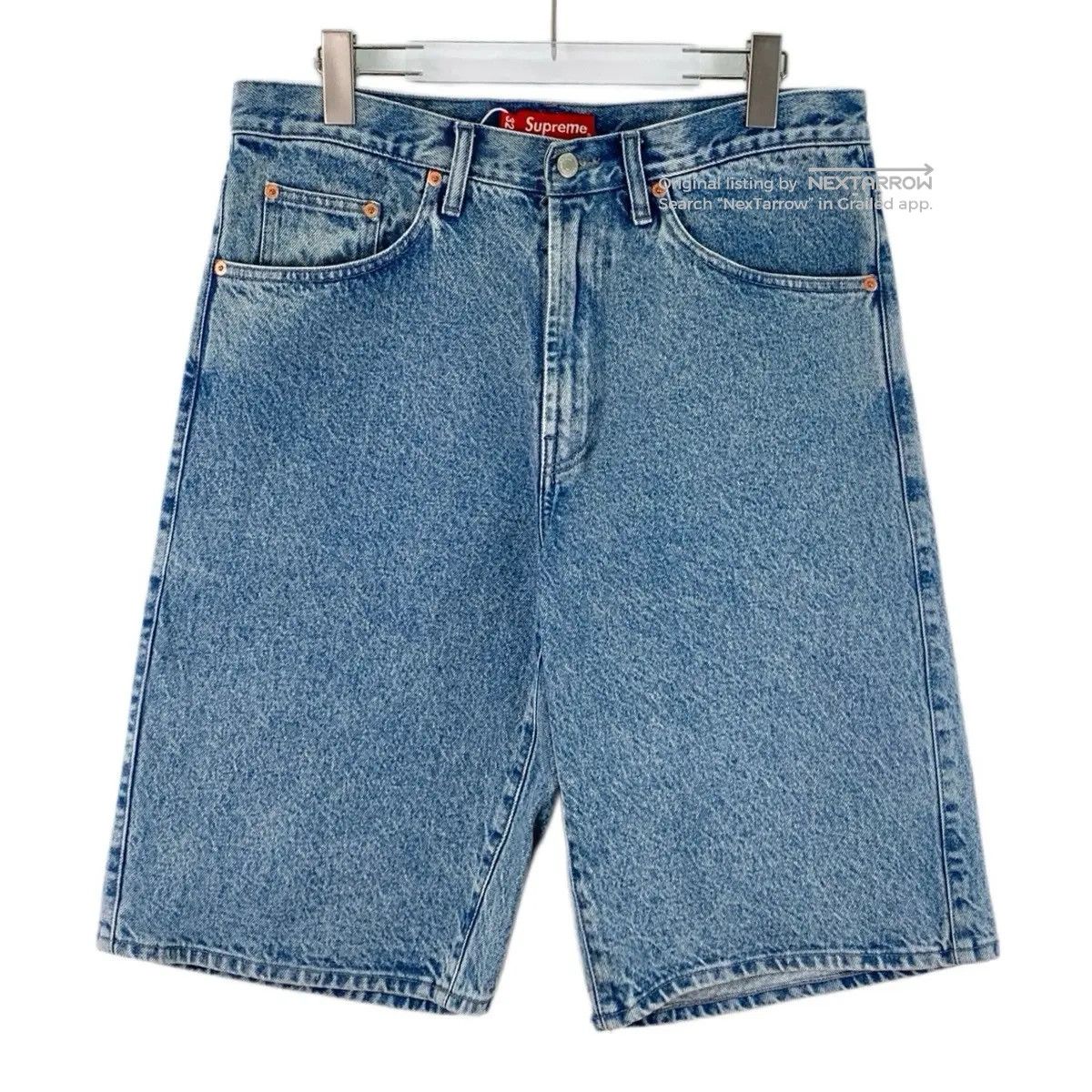 Supreme Supreme frayed croc baggy denim short | Grailed