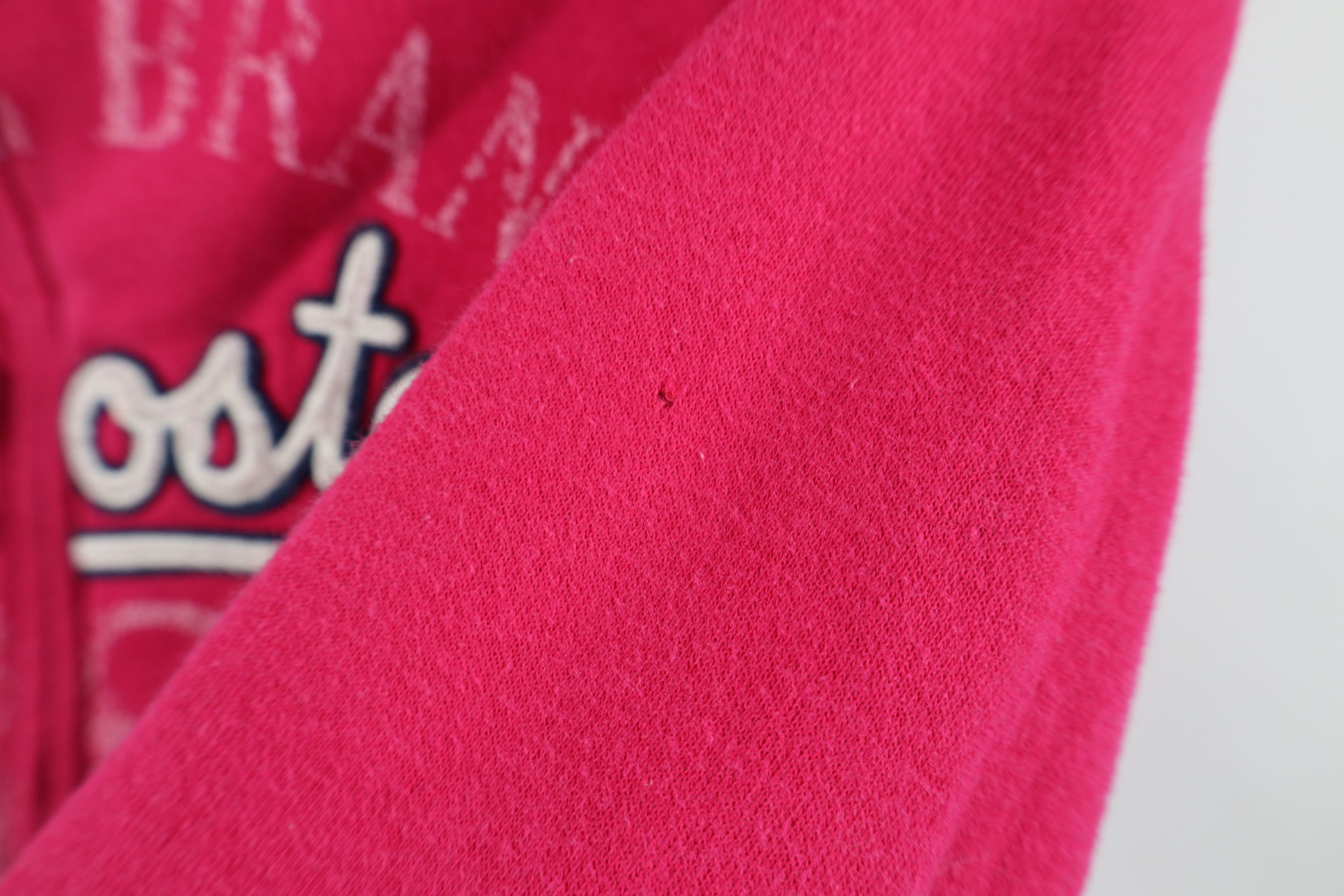 Aeropostale Vintage 90s Y2K Aeropostale Pile Fleece Lined Hoodie Pink Size XS / US 0-2 / IT 36-38 - 6 Thumbnail