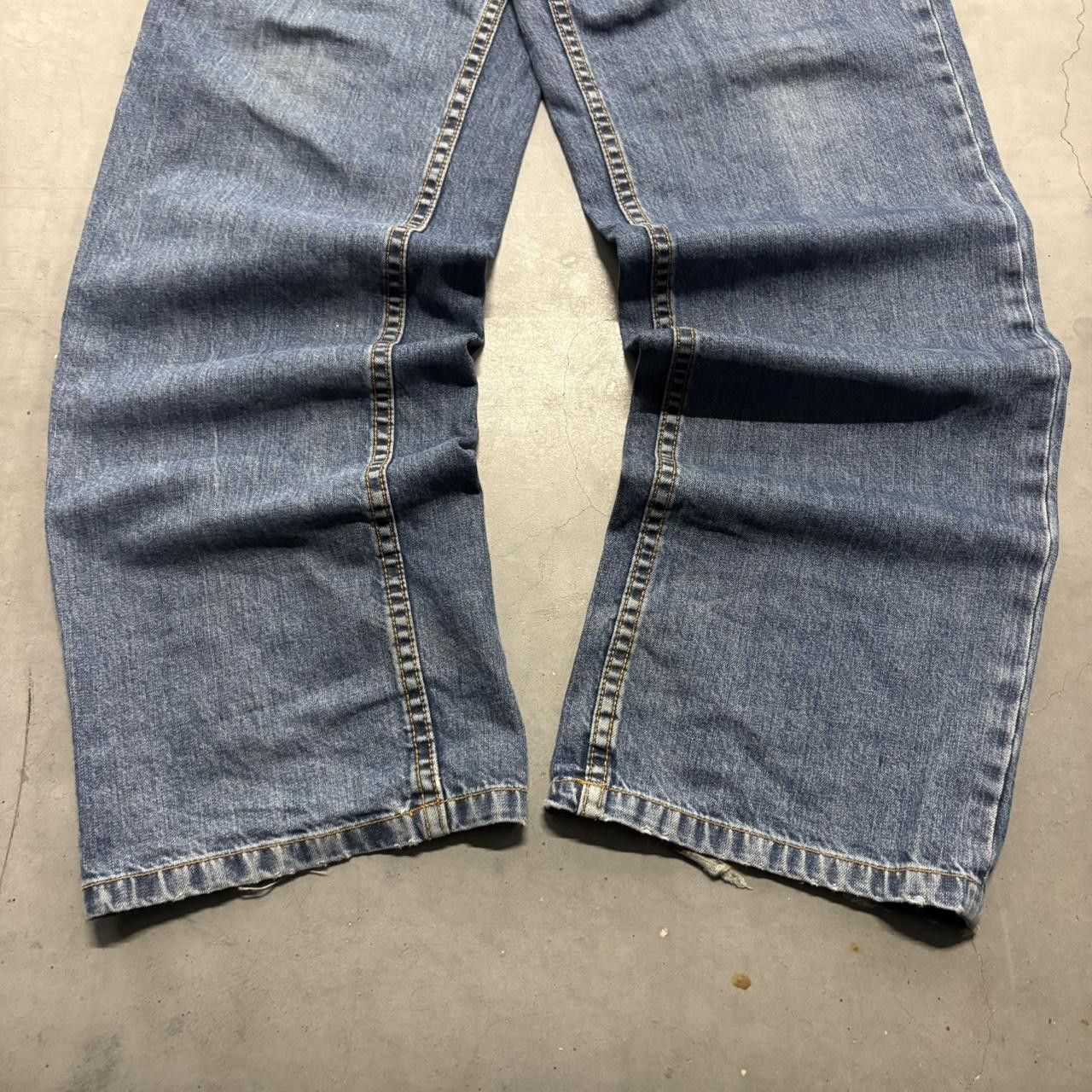 Vintage Crazy Vintage Y2K/2000s Super Baggy Streetwear Workwear Tall Dark Wash Denim Jeans! Size US 32 / EU 48 - 5 Thumbnail
