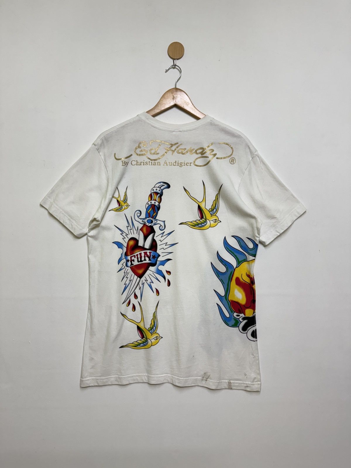 Ed Hardy Rare Ed Hardy Christian Audigier Skull & Sexy Girl Graphic Size US M / EU 48-50 / 2 - 2 Thumbnail