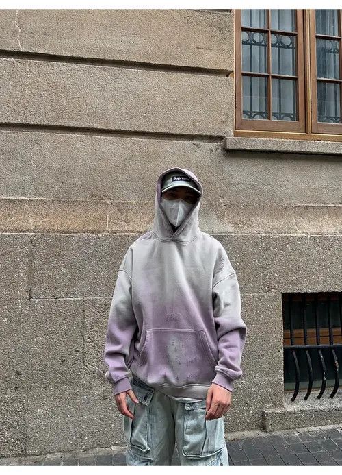Other Trendy Purple Ombre Gradient Vibe Distressed Hoodie Size US L / EU 52-54 / 3 - 2 Thumbnail