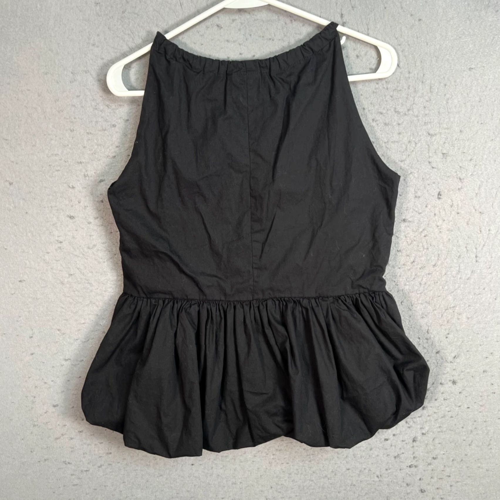 Asos ASOS Design Black Peplum Balloon Hem Sleeveless Top Womens Size 6 Clothing Blouse Shirt Size M / US 6-8 / IT 42-44 - 2 Thumbnail