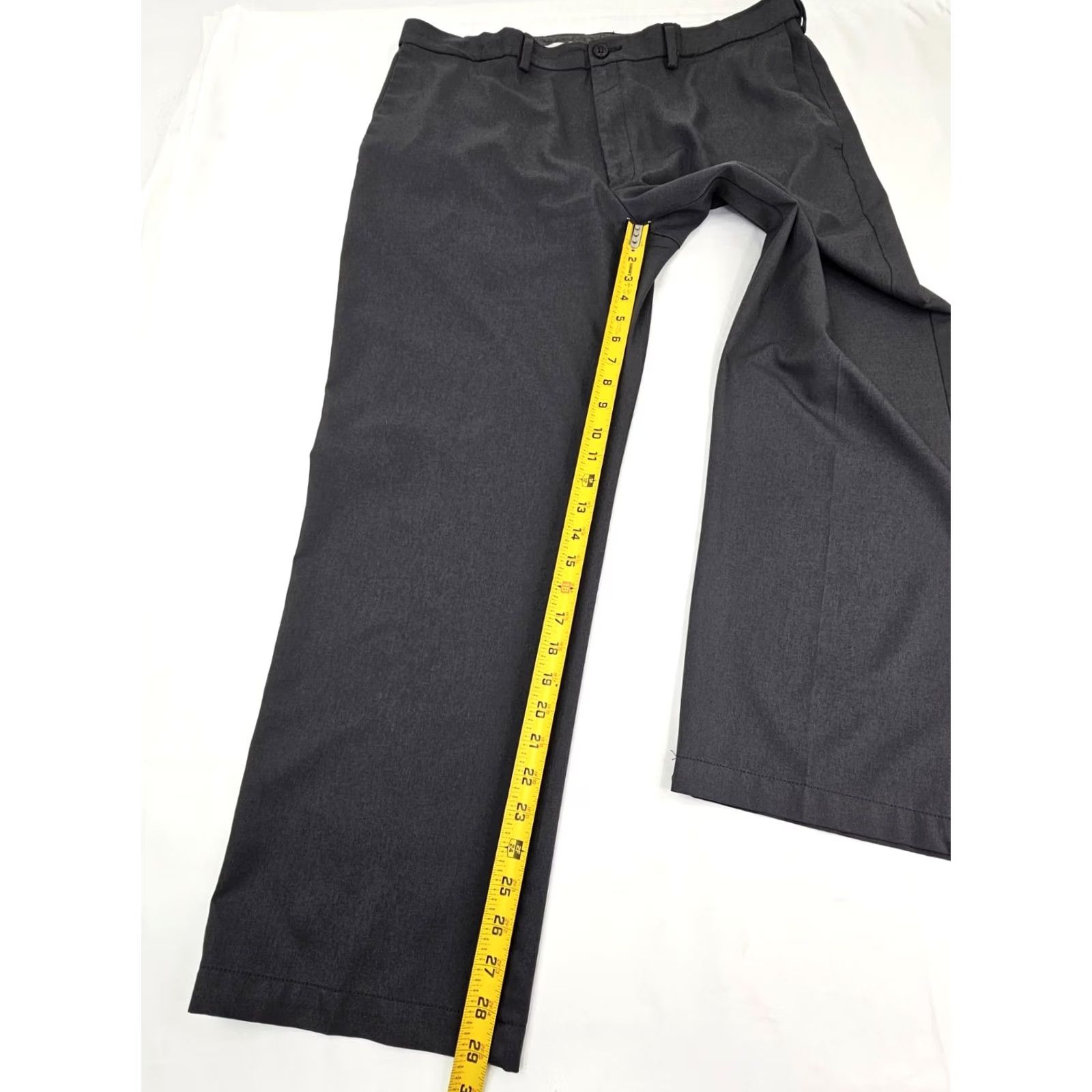 Haggar Haggar Cool 18 Pro Classic Pants Men 40x30 Gray Dress Slacks Stretch Comfort Size US 40 / EU 56 - 3 Thumbnail