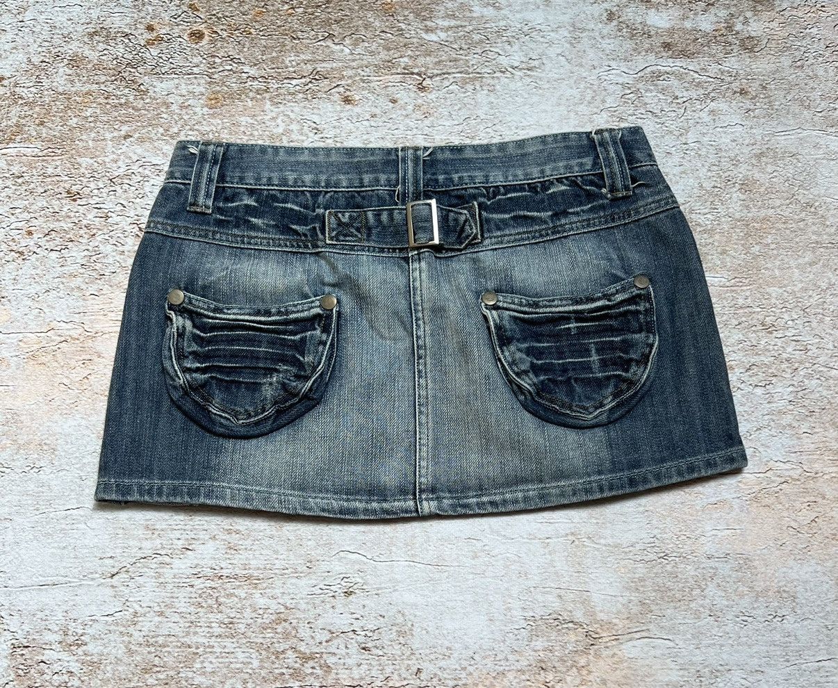 Japanese Brand × Vintage Vintage Japanese denim cargo mini skirt Size 28" / US 6 / IT 42 - 3 Thumbnail