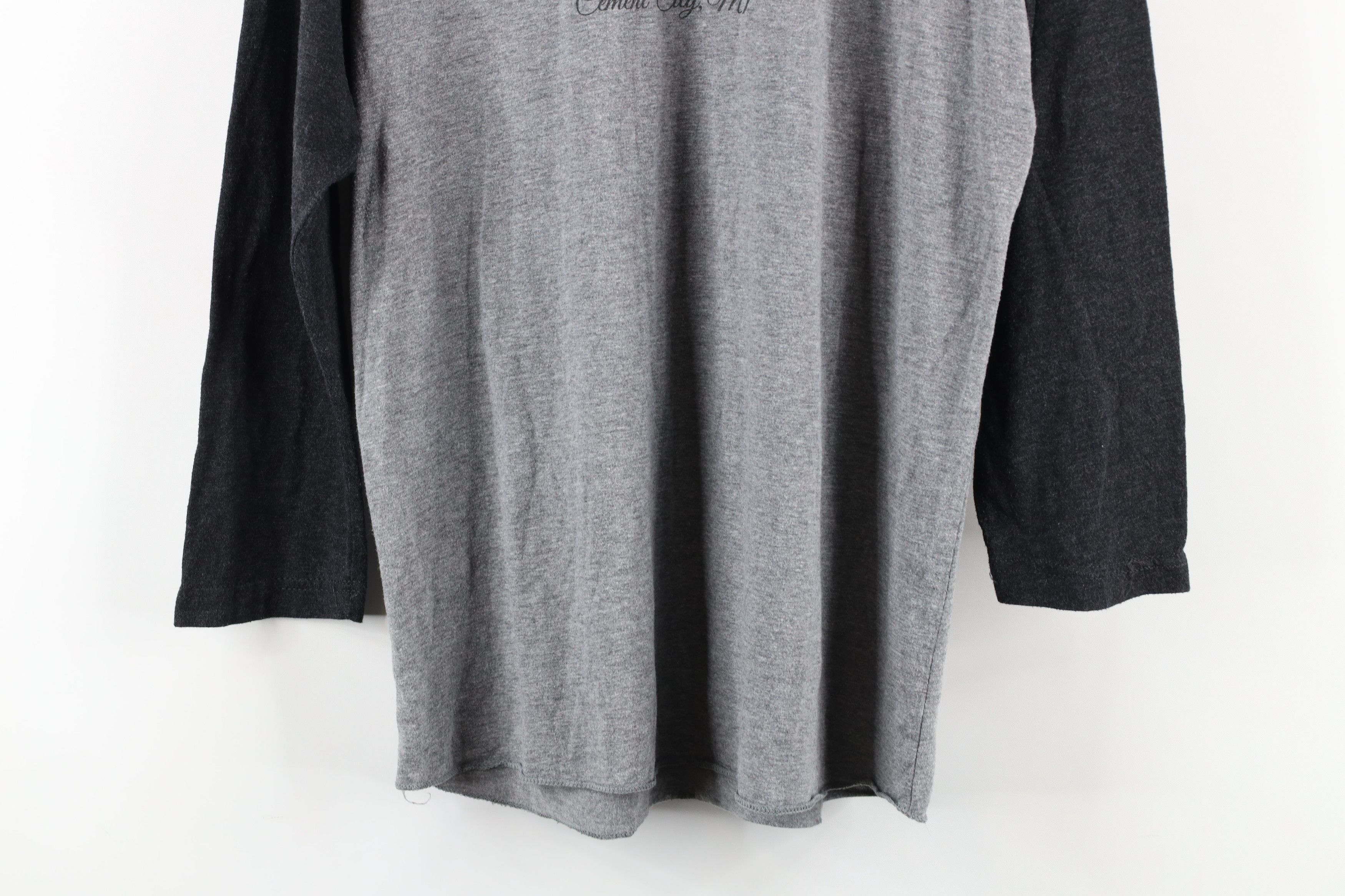Vintage 90s Disney Mens Large Distressed Spell Out Mickey Baltimore T-Shirt Gray