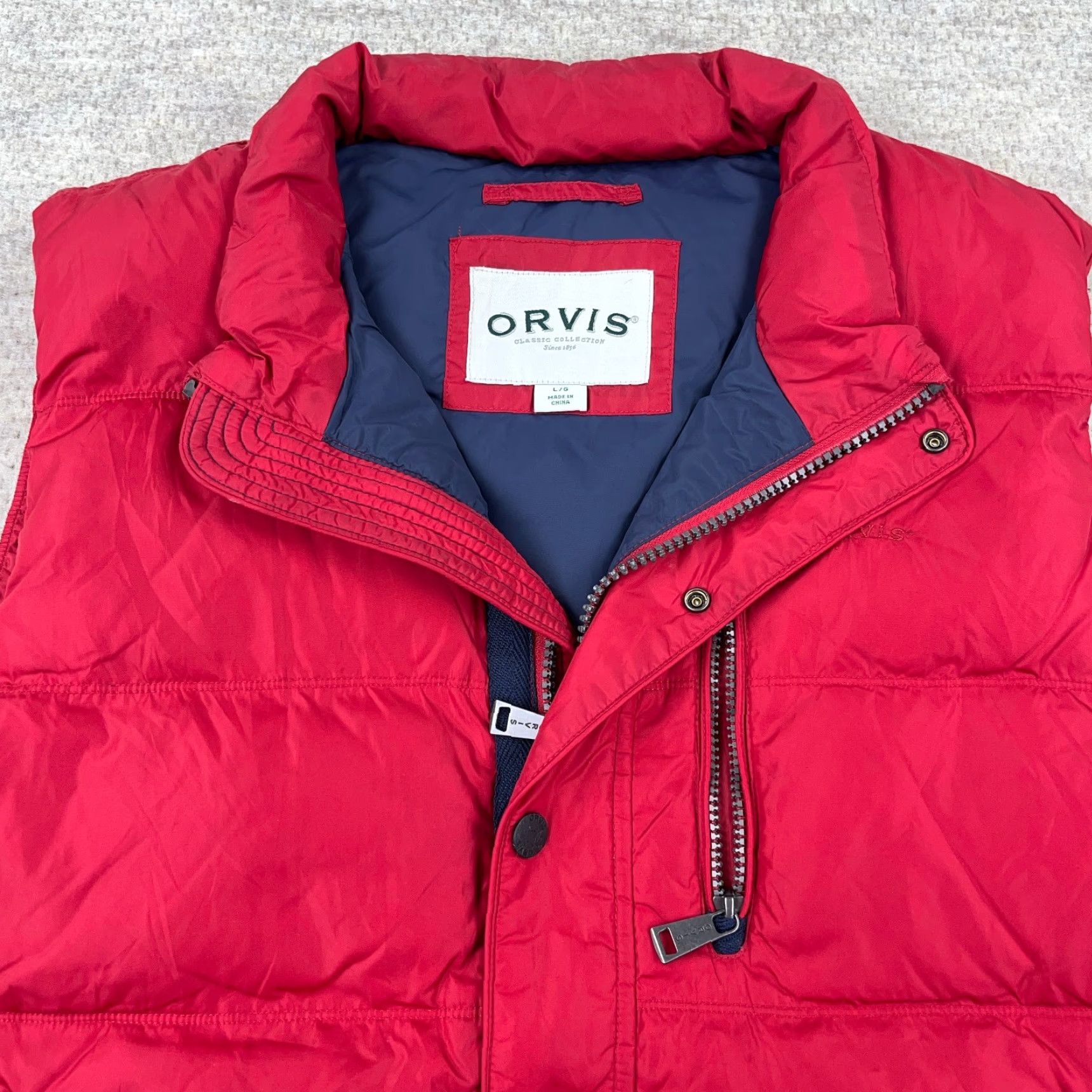Orvis Orvis Vest Men L Red Down Fill Puffer Jacket Sleeveless Zip Pocket Solid 3-Season Outdoor Hiking Camping Casual Travel Size US L / EU 52-54 / 3 - 2 Thumbnail