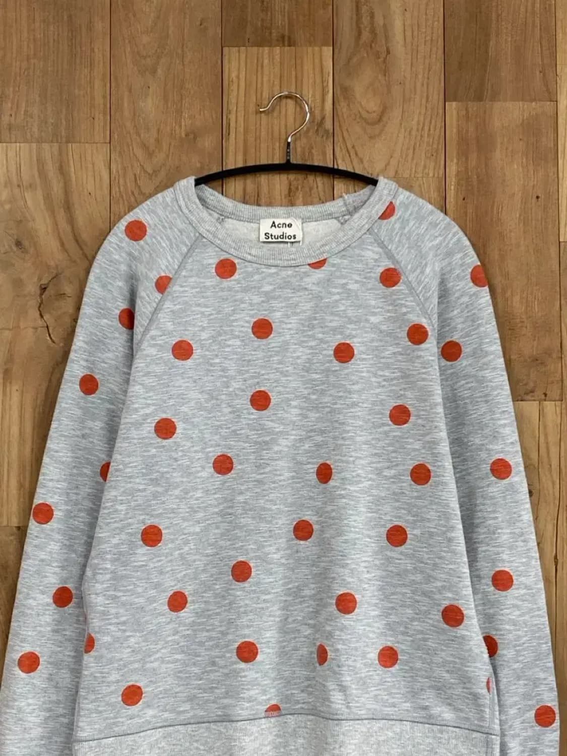 Acne Studios Acne studios polka dot college slogan paw14 sweatshirt Size US M / EU 48-50 / 2 - 3 Thumbnail